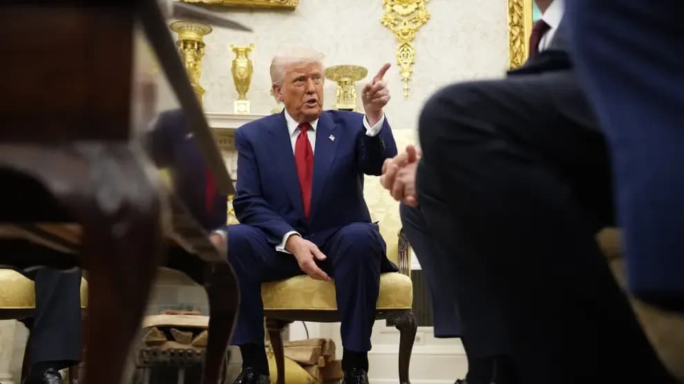 Imagen de la columna: Trump negocia con el miedo
