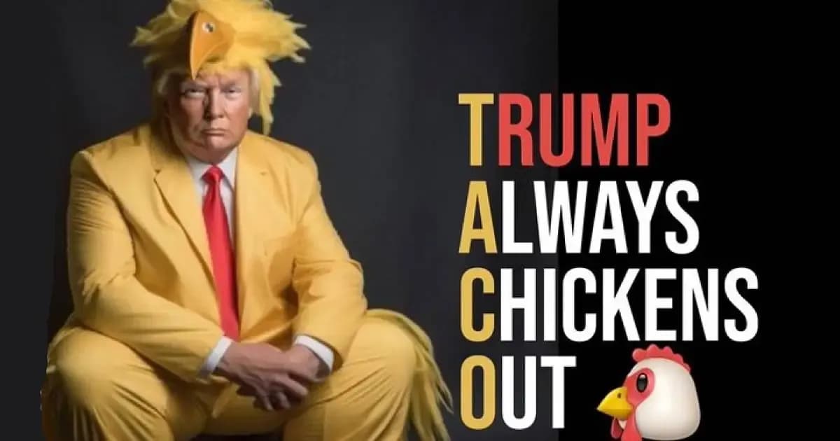 Imagen de la columna: ¡Trump always chicken out!