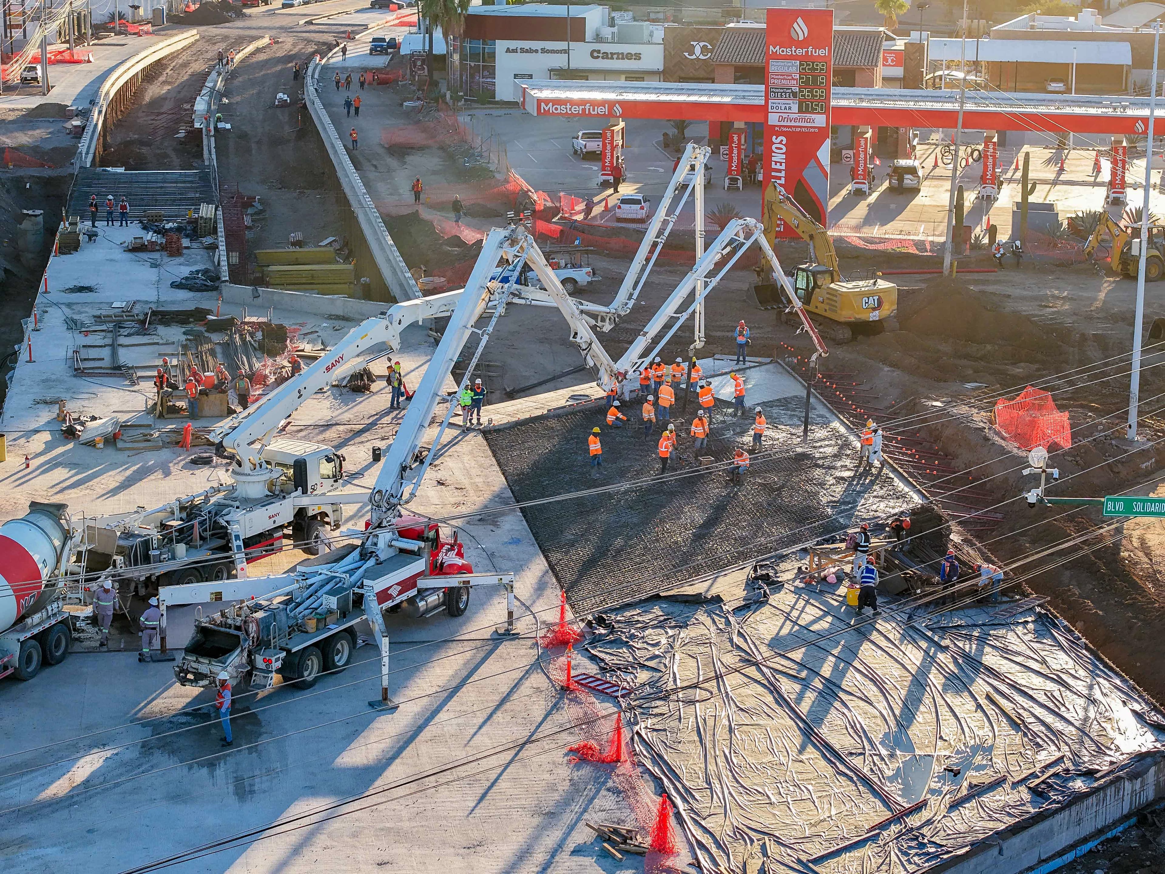 Tiene 76.8% de avance paso a desnivel del Colosio y Solidaridad