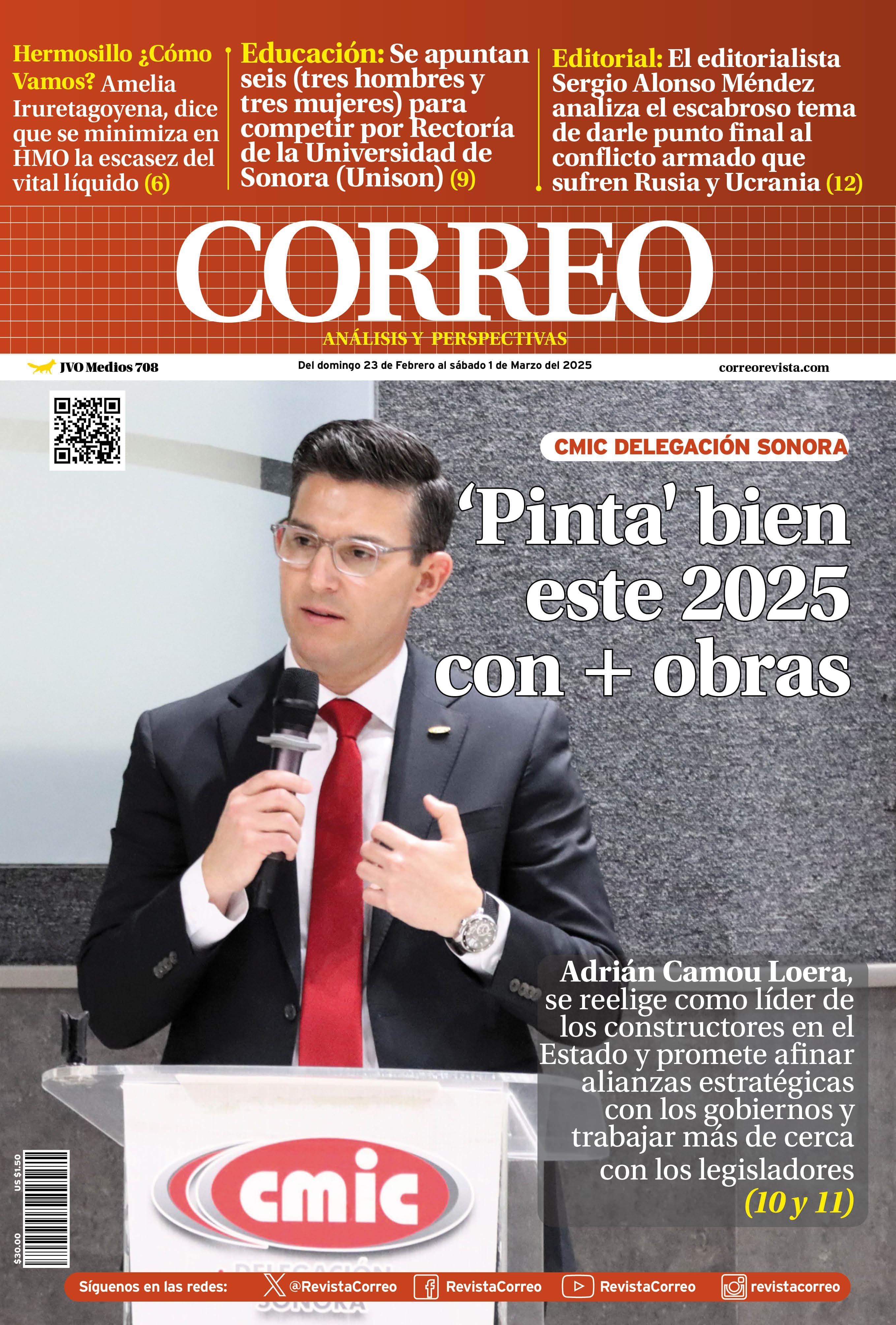 Portada de la edición REVISTA CORREO 708