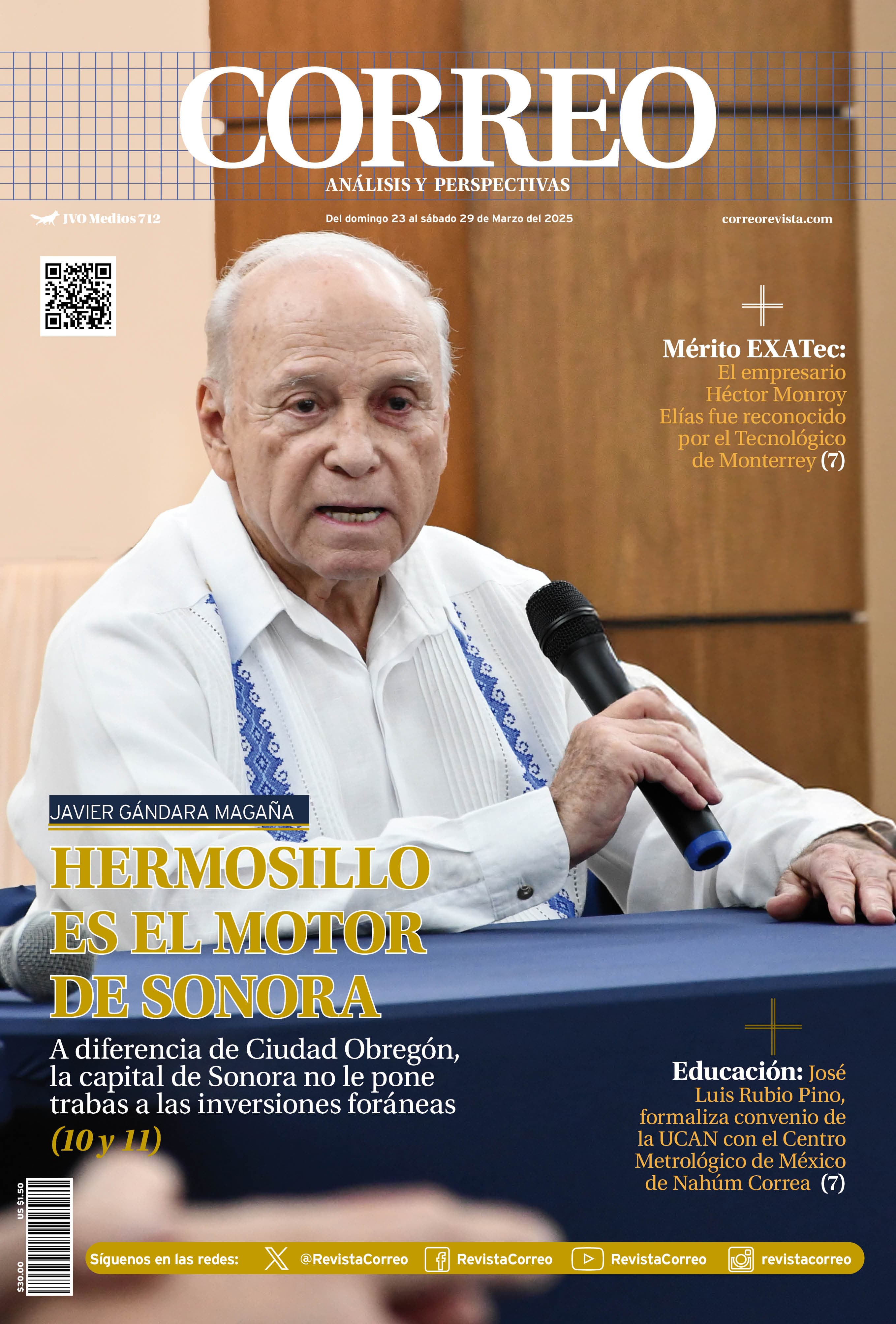 Portada de la edición REVISTA CORREO 712
