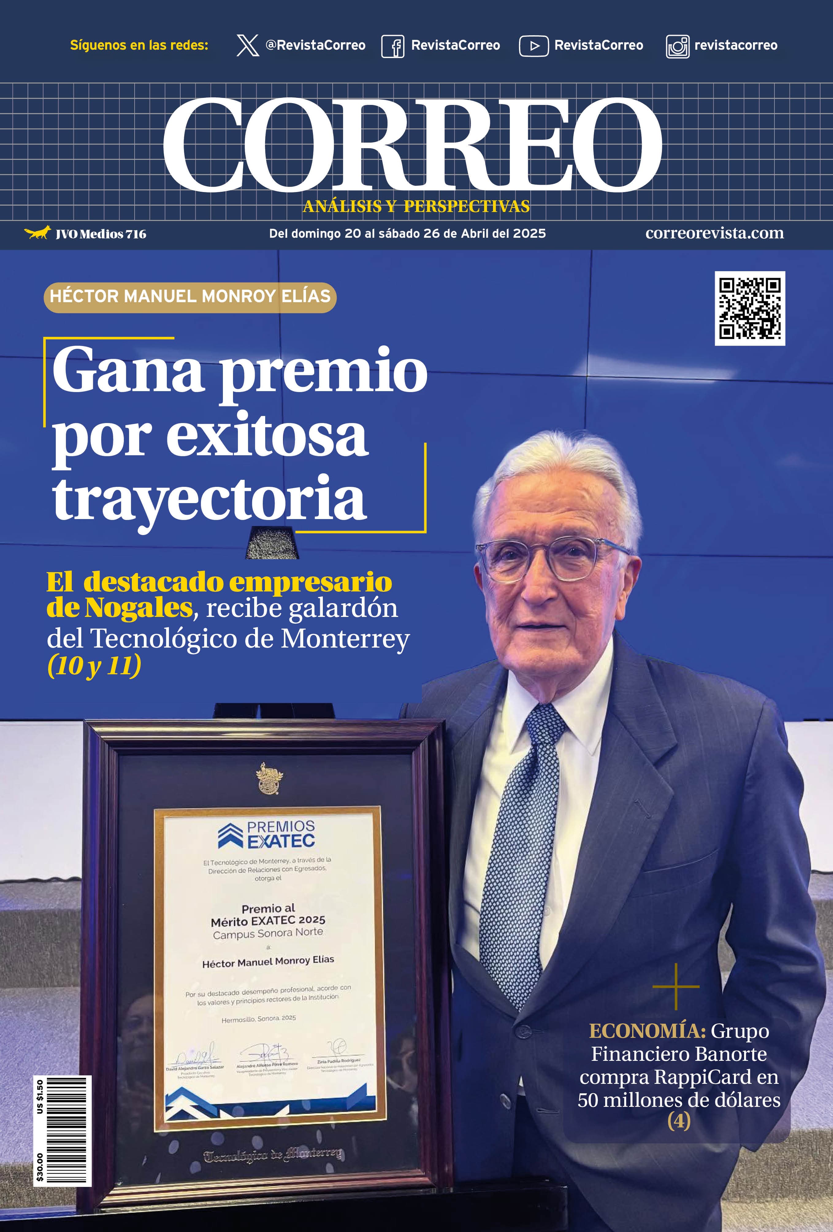 Portada de la edición REVISTA CORREO 716