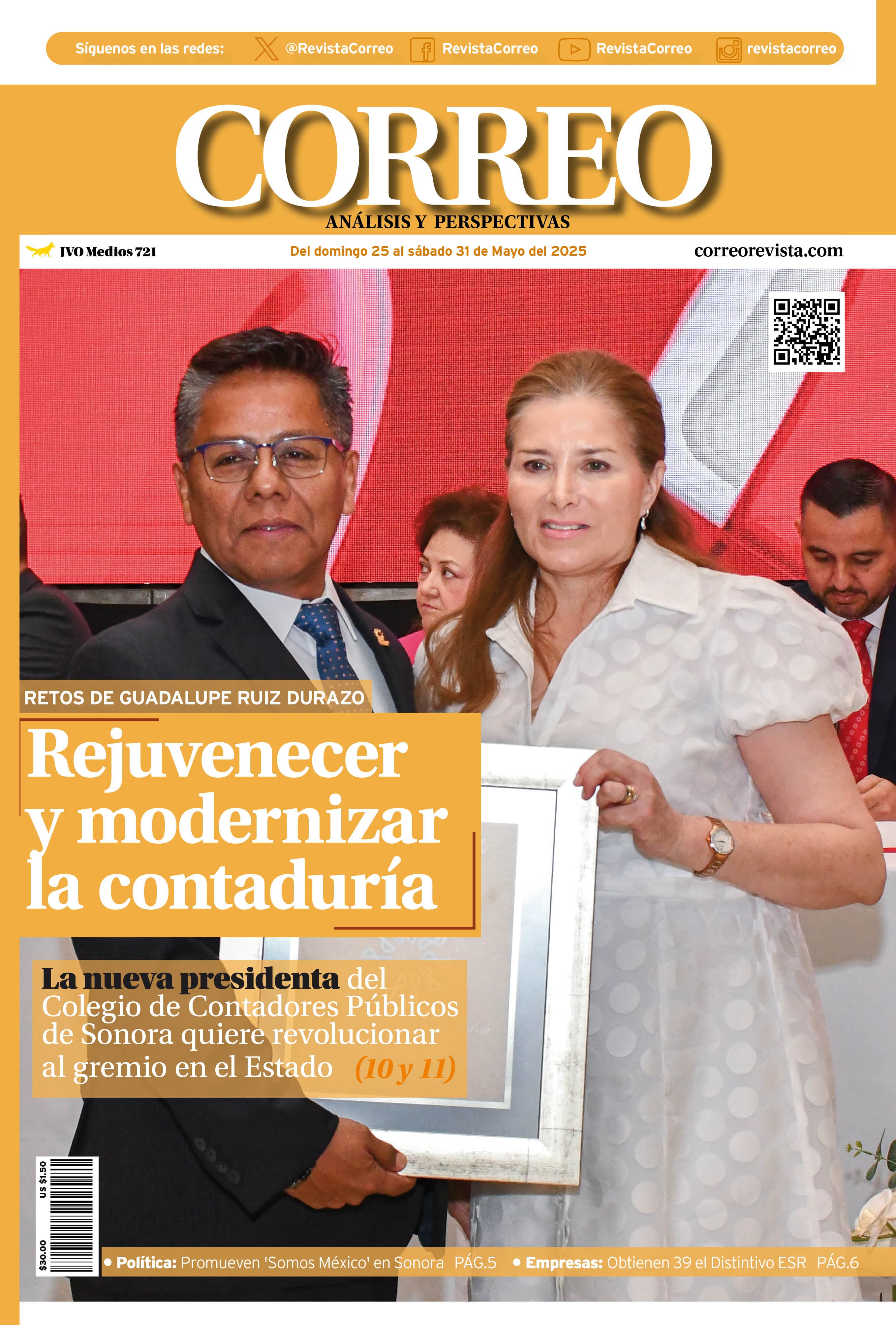 Portada de la edición REVISTA CORREO 721