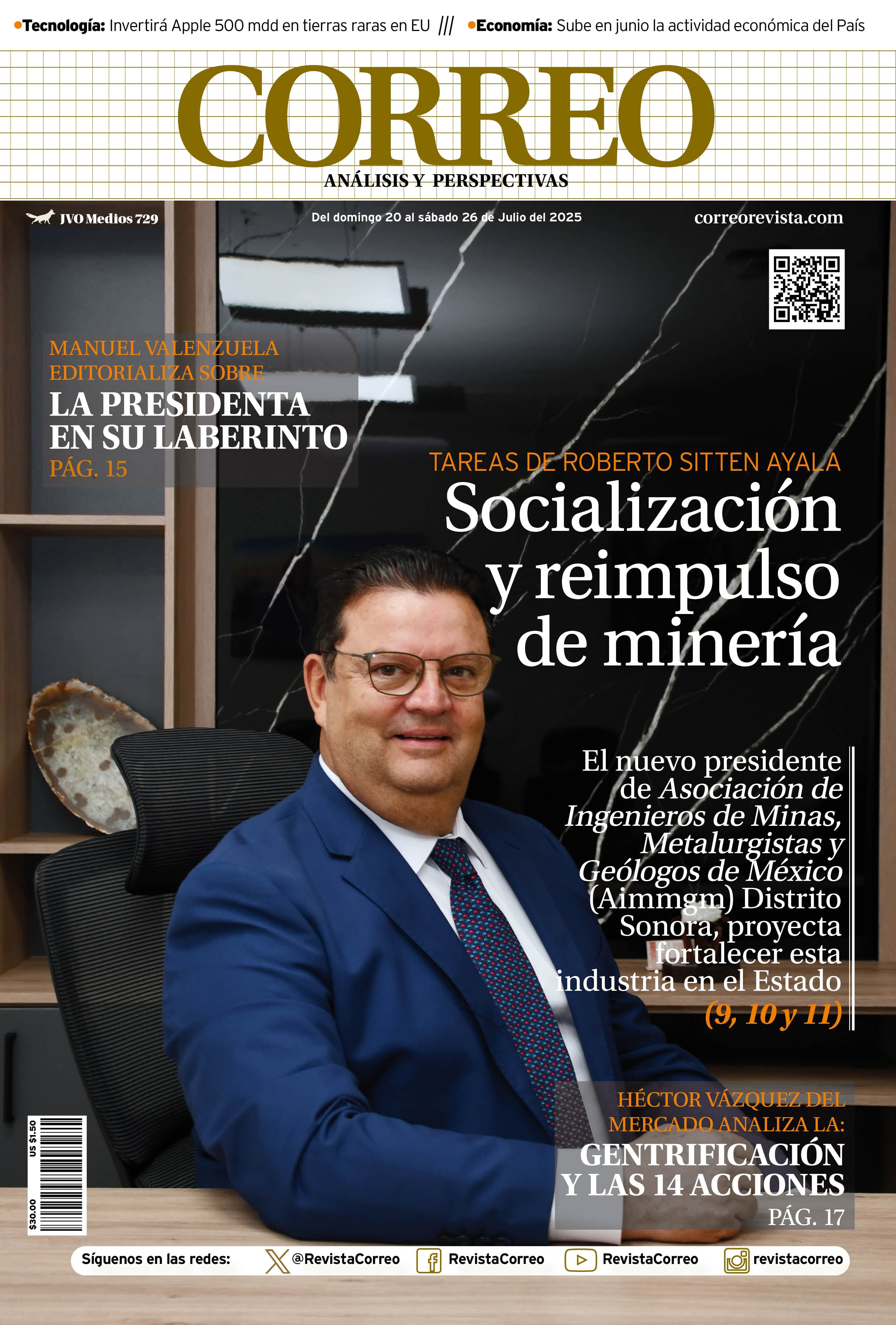 Portada de la edición REVISTA CORREO 729