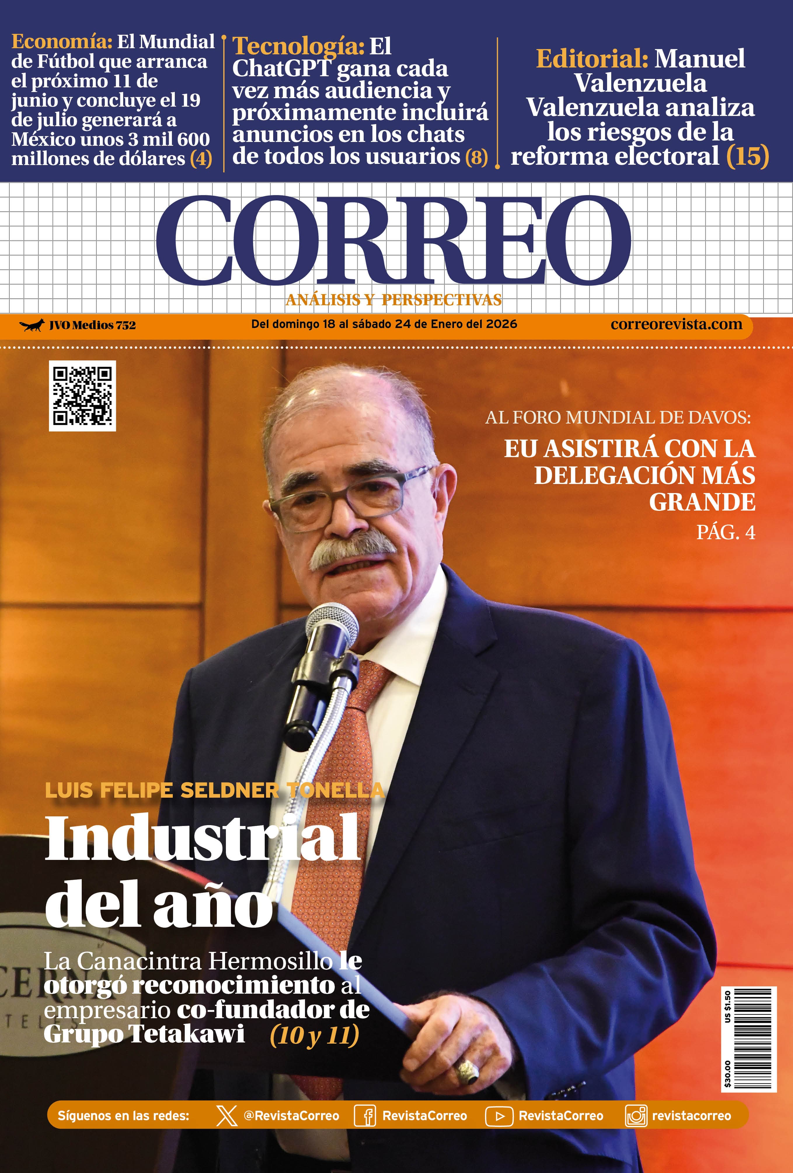 Portada de la edición REVISTA CORREO 752