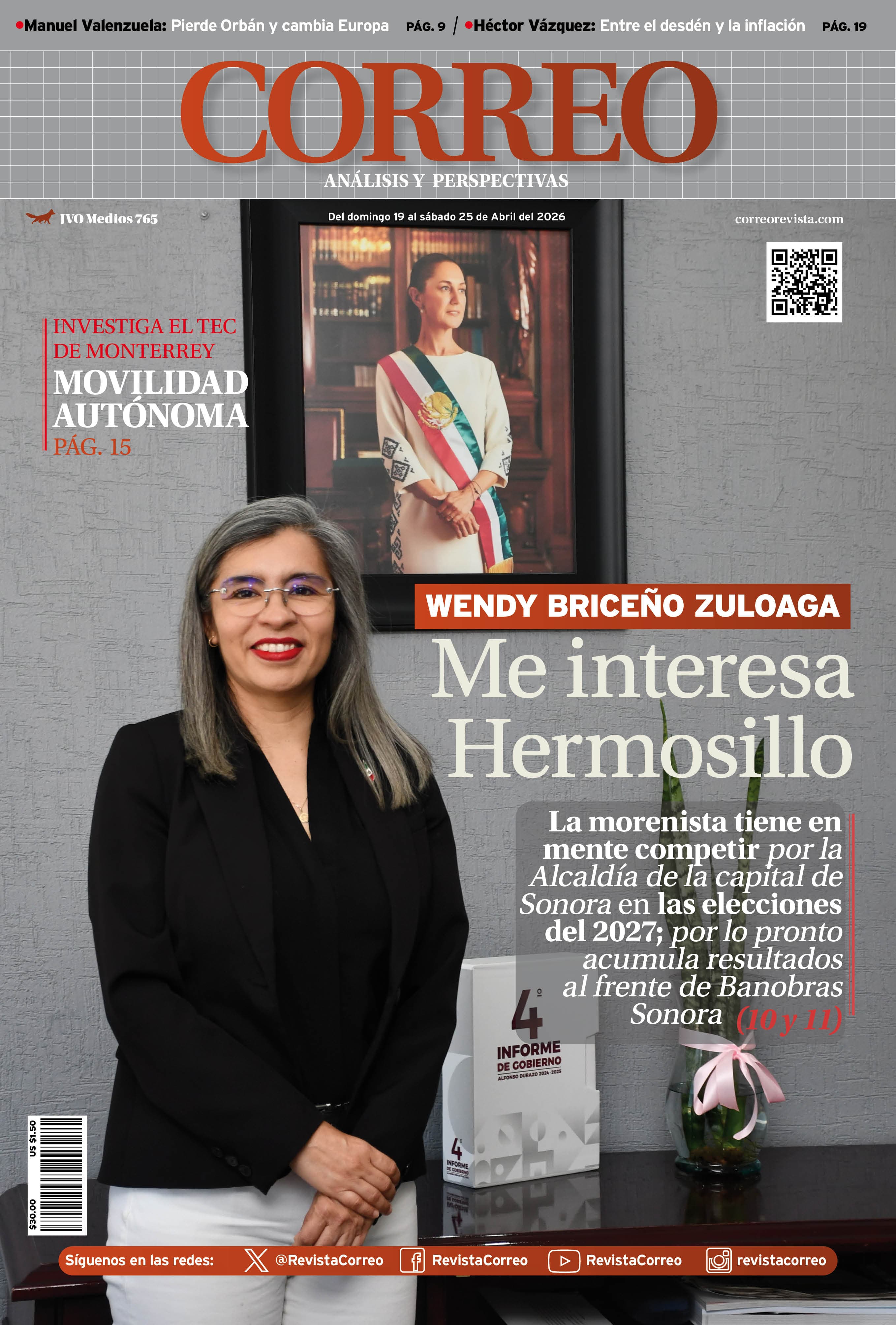 Portada de la edición REVISTA CORREO 765