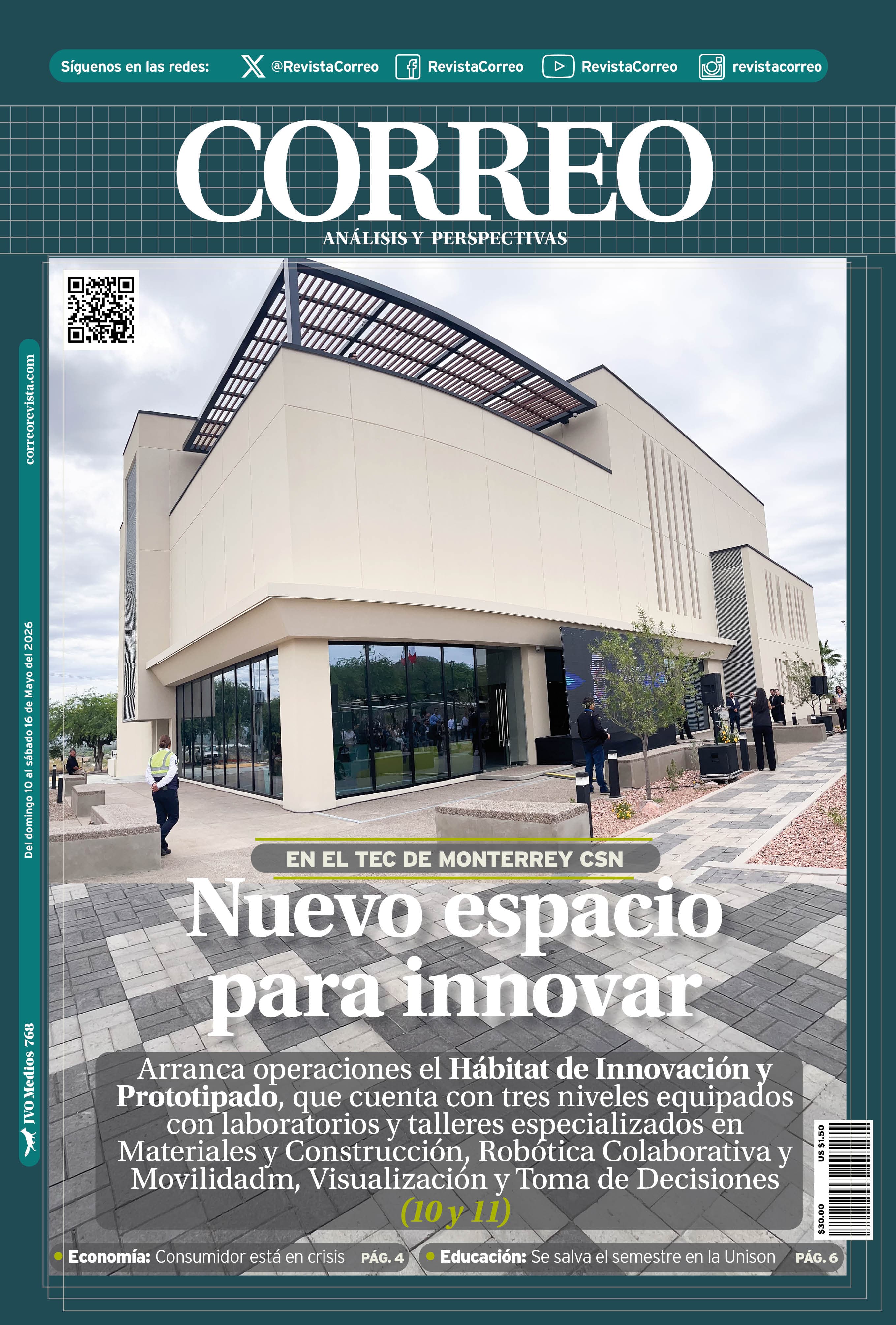 Portada de la edición REVISTA CORREO 768