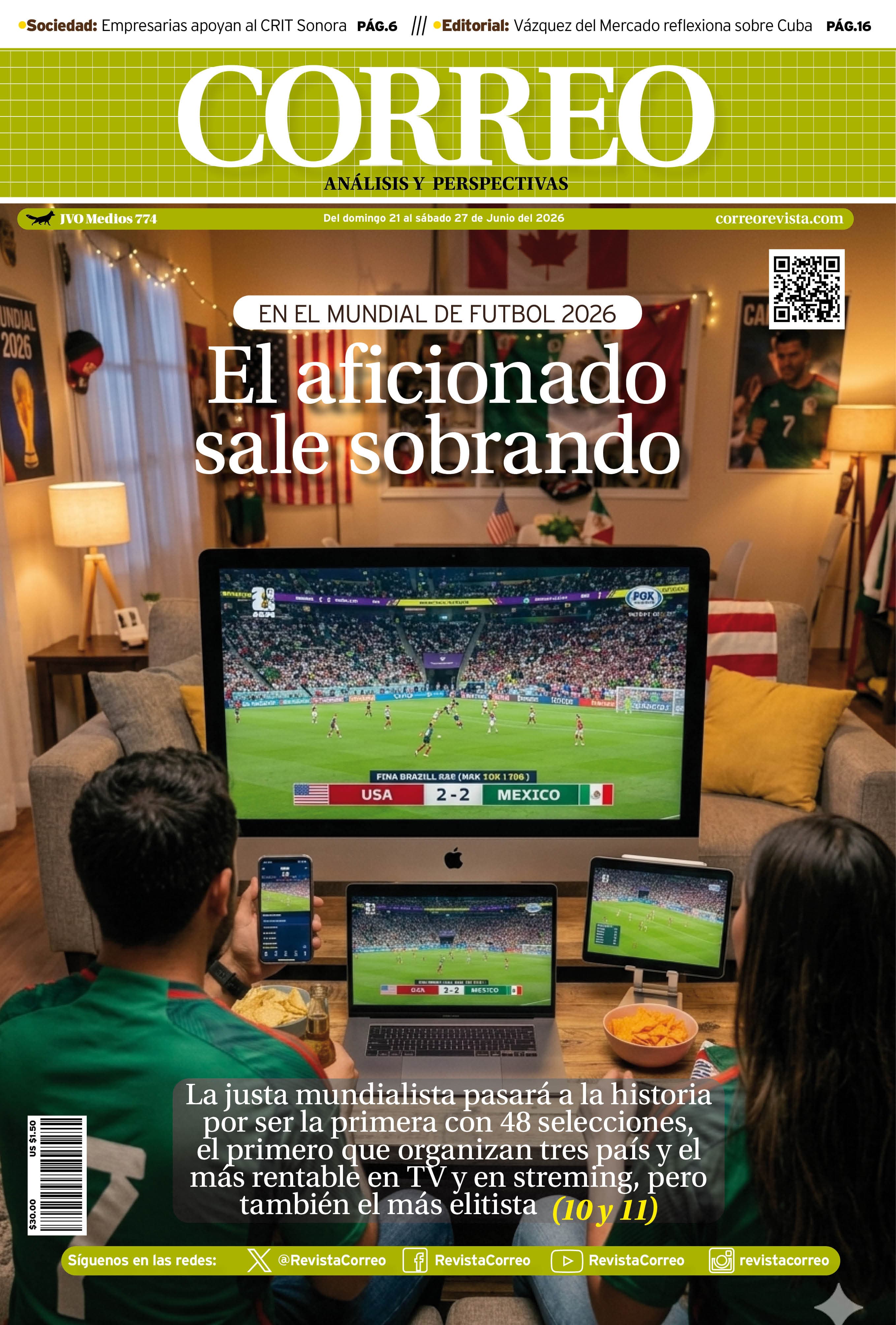 Portada de la edición REVISTA CORREO 774