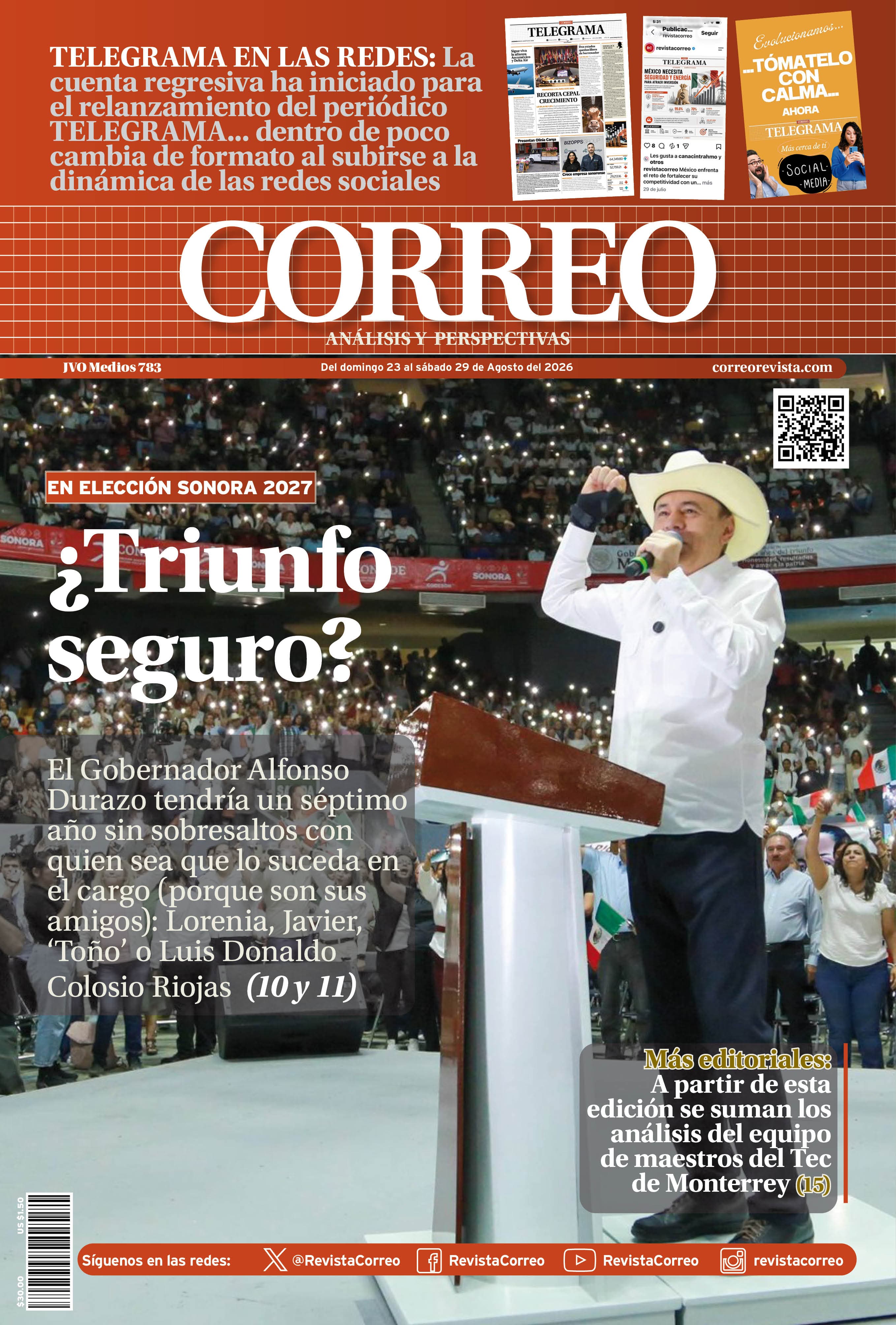 Portada de la edición REVISTA CORREO 783