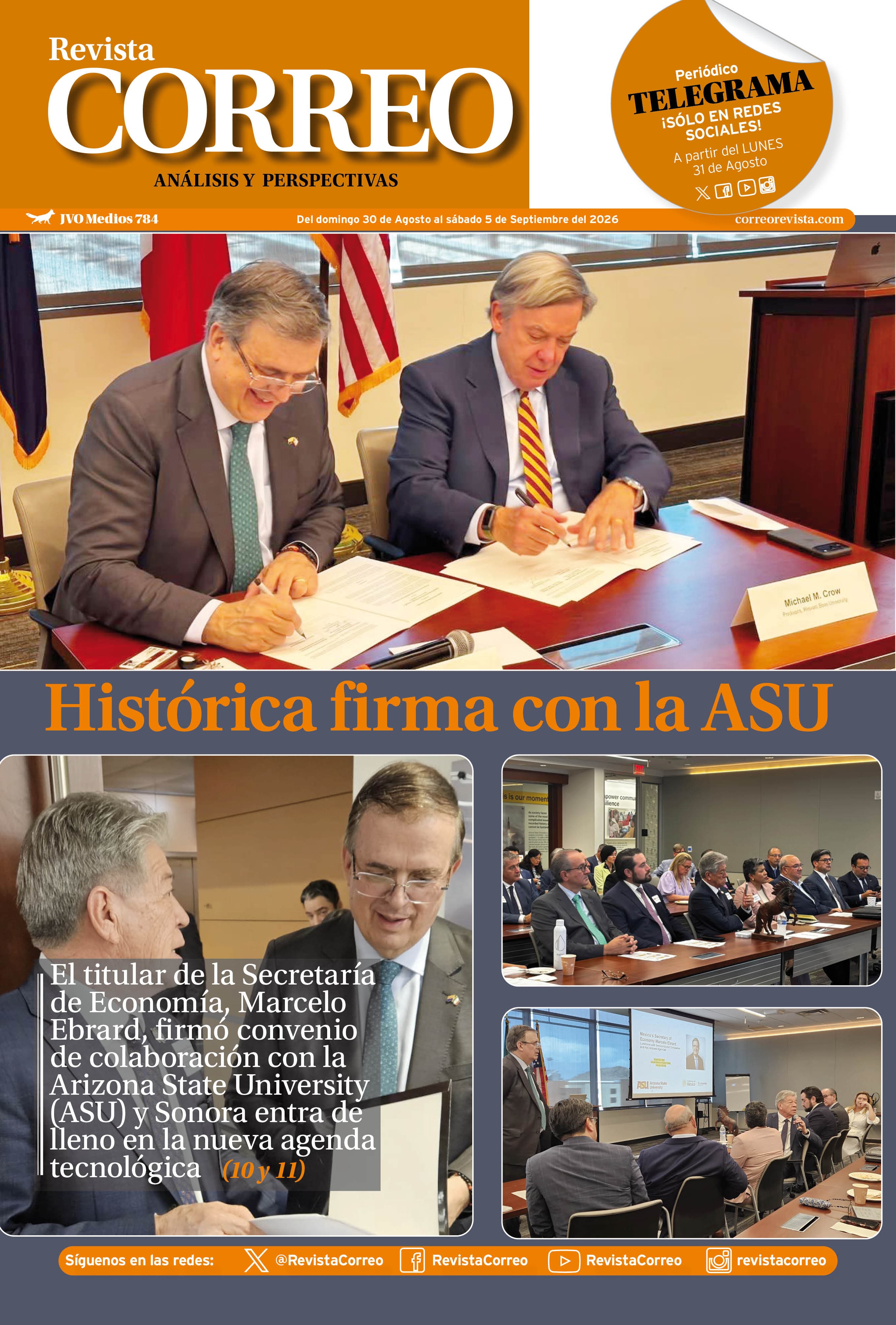 Portada de la edición REVISTA CORREO 784