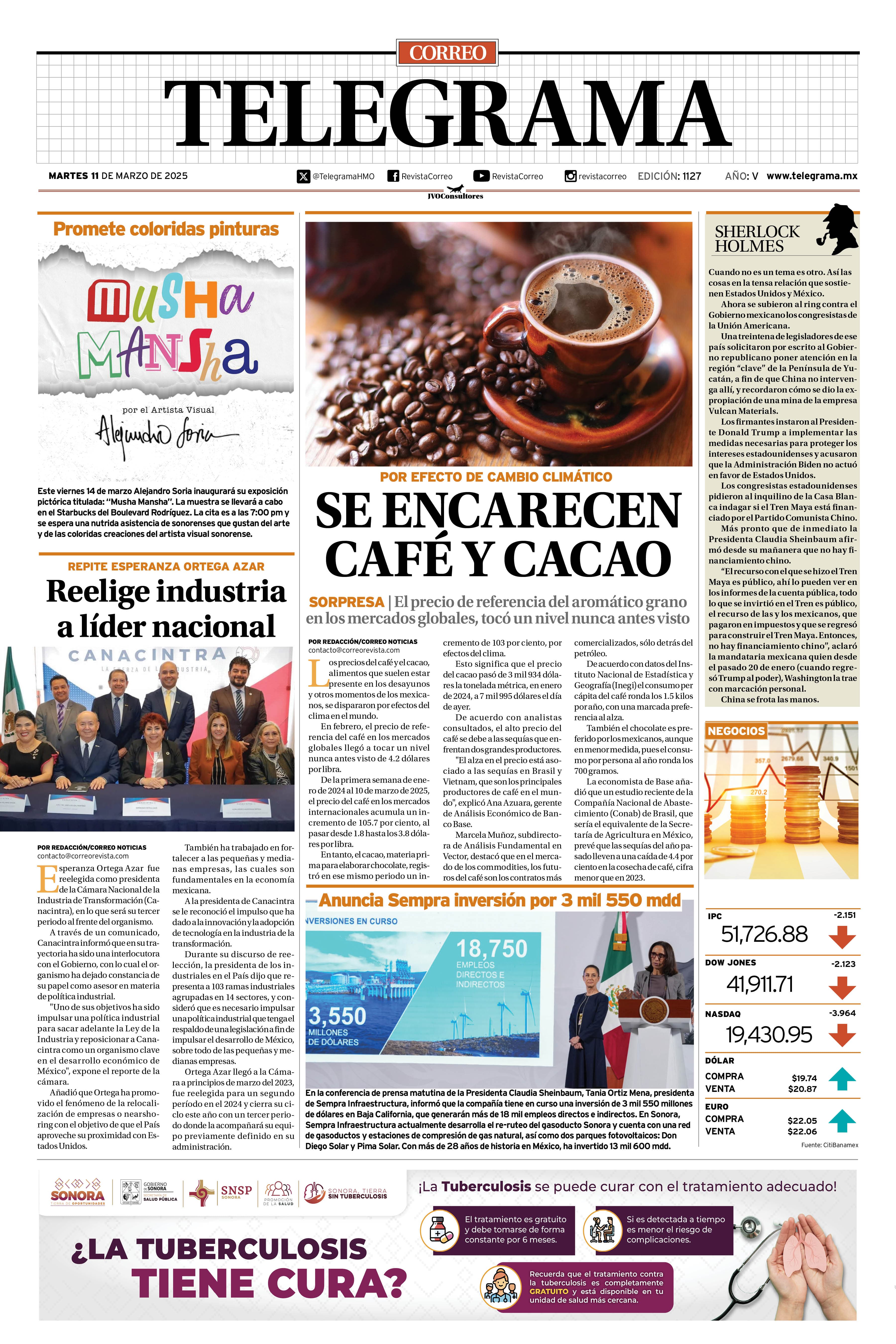 Portada de la edición TELEGRAMA 1127