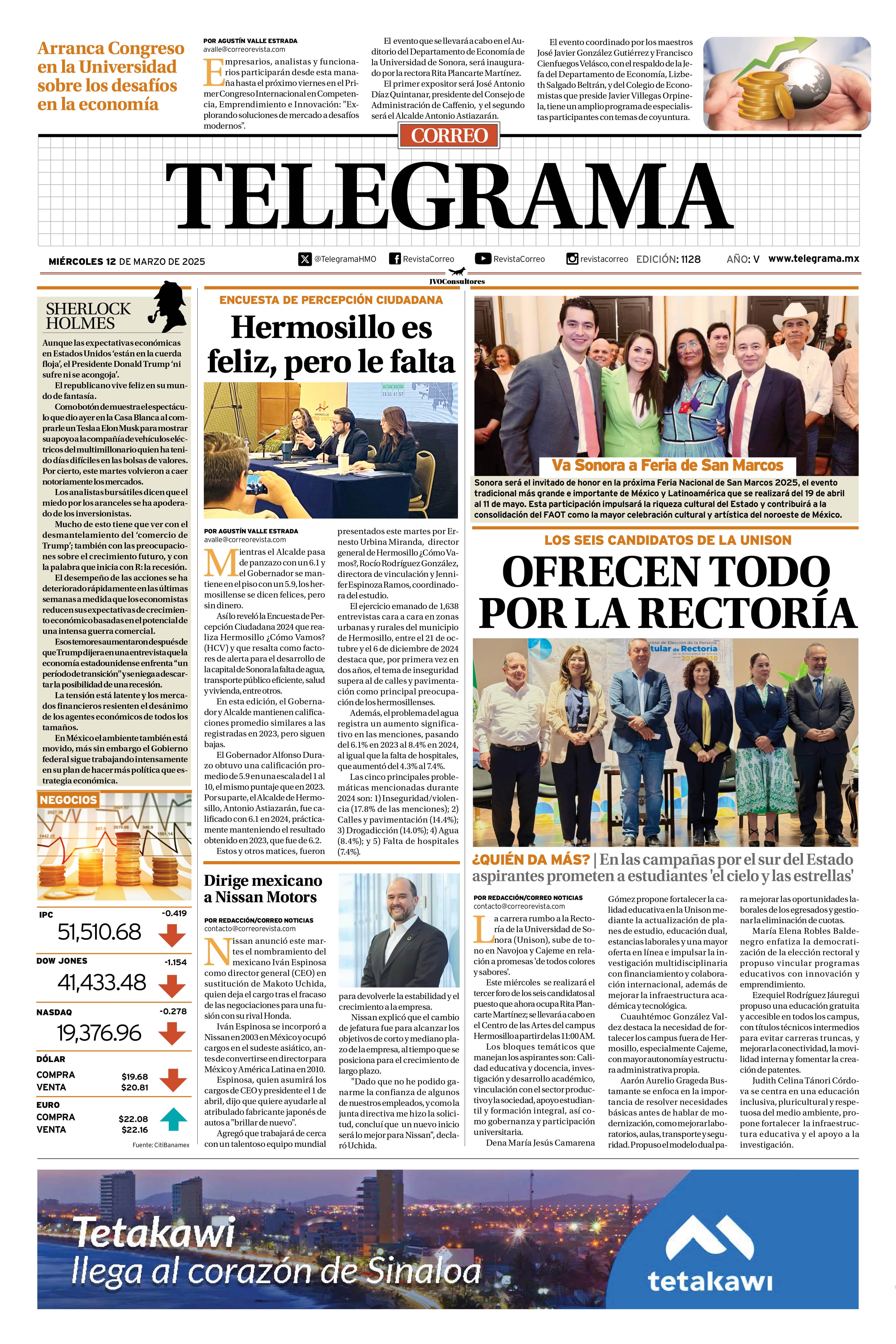 Portada de la edición TELEGRAMA 1128