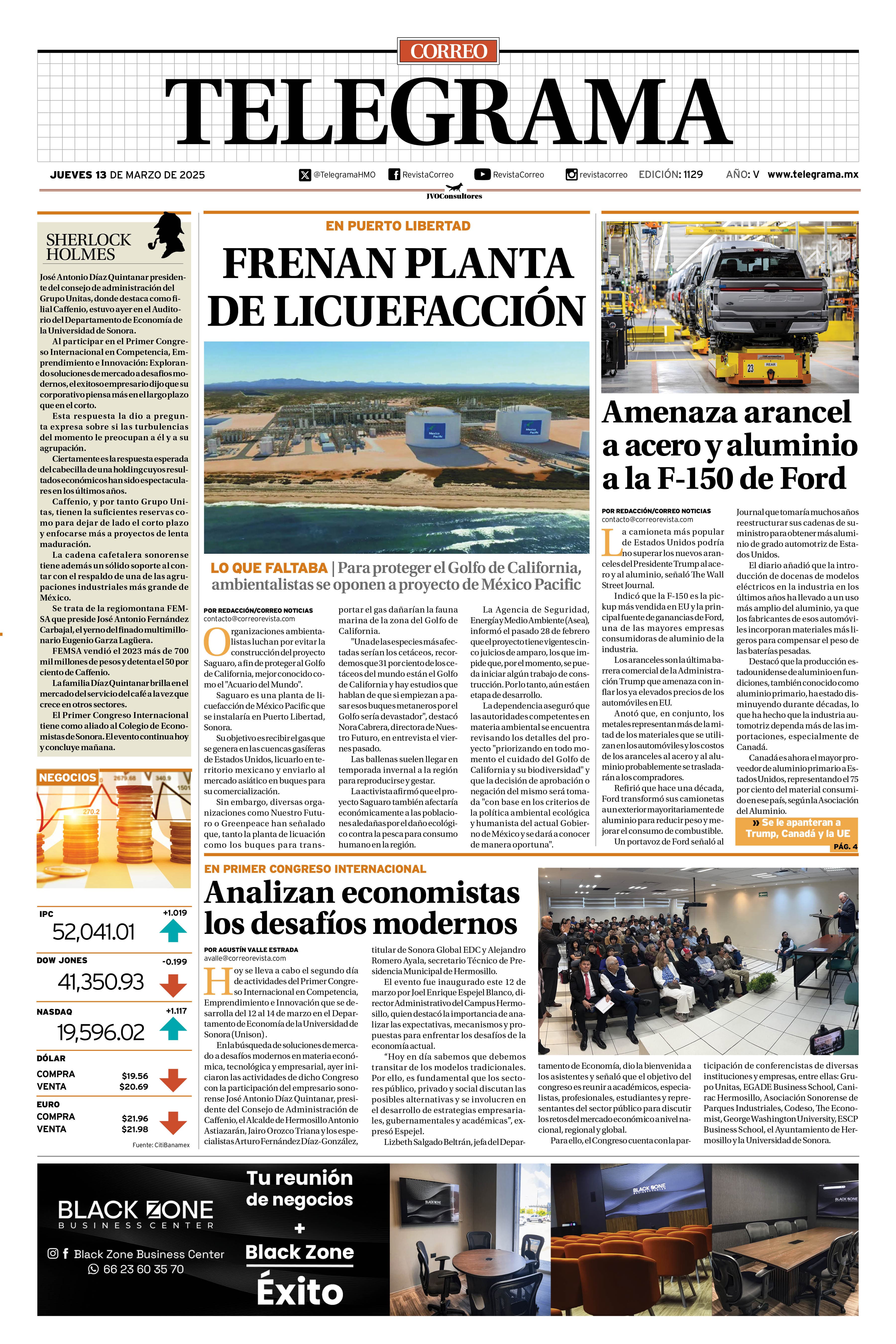 Portada de la edición TELEGRAMA 1129