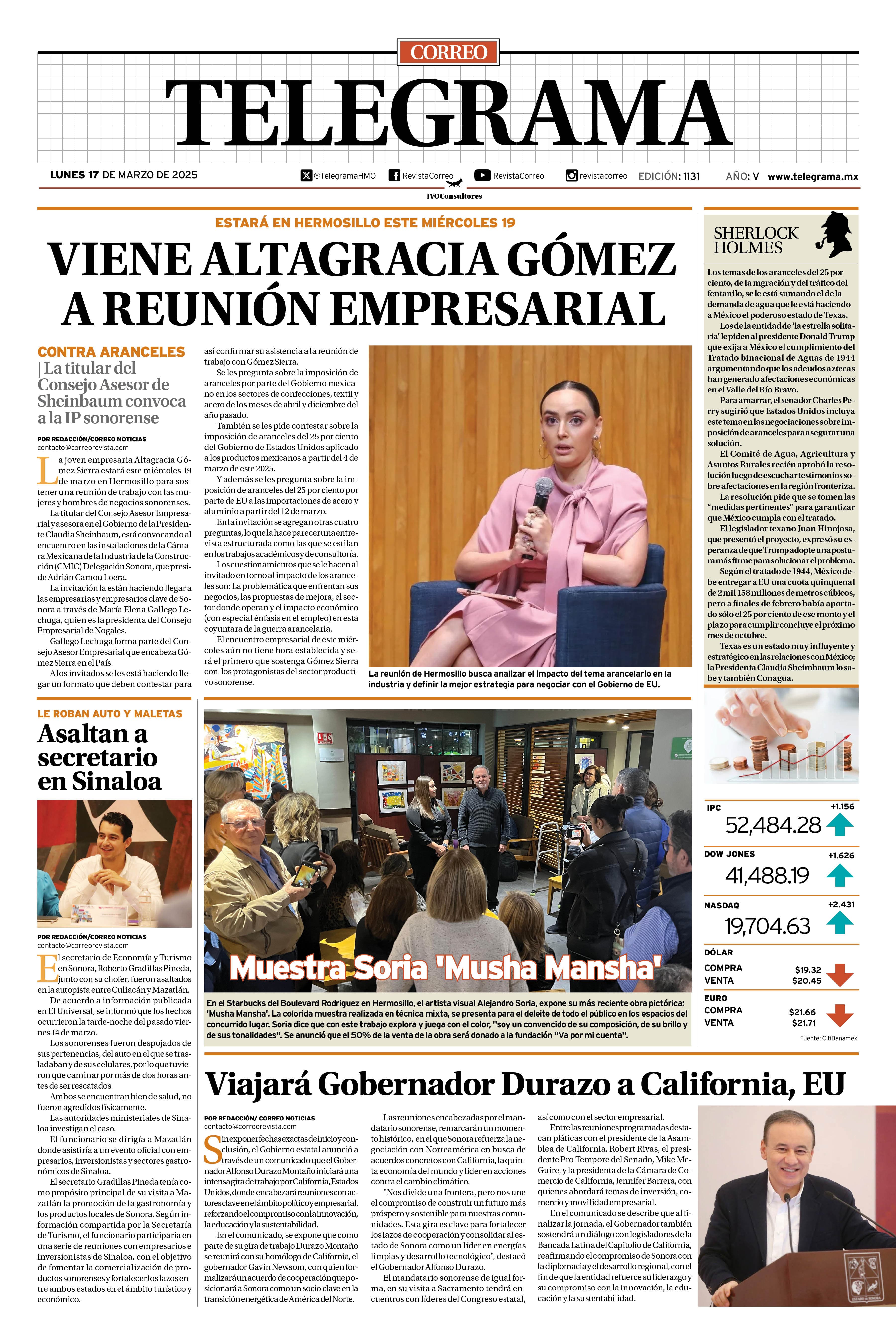 Portada de la edición TELEGRAMA 1131