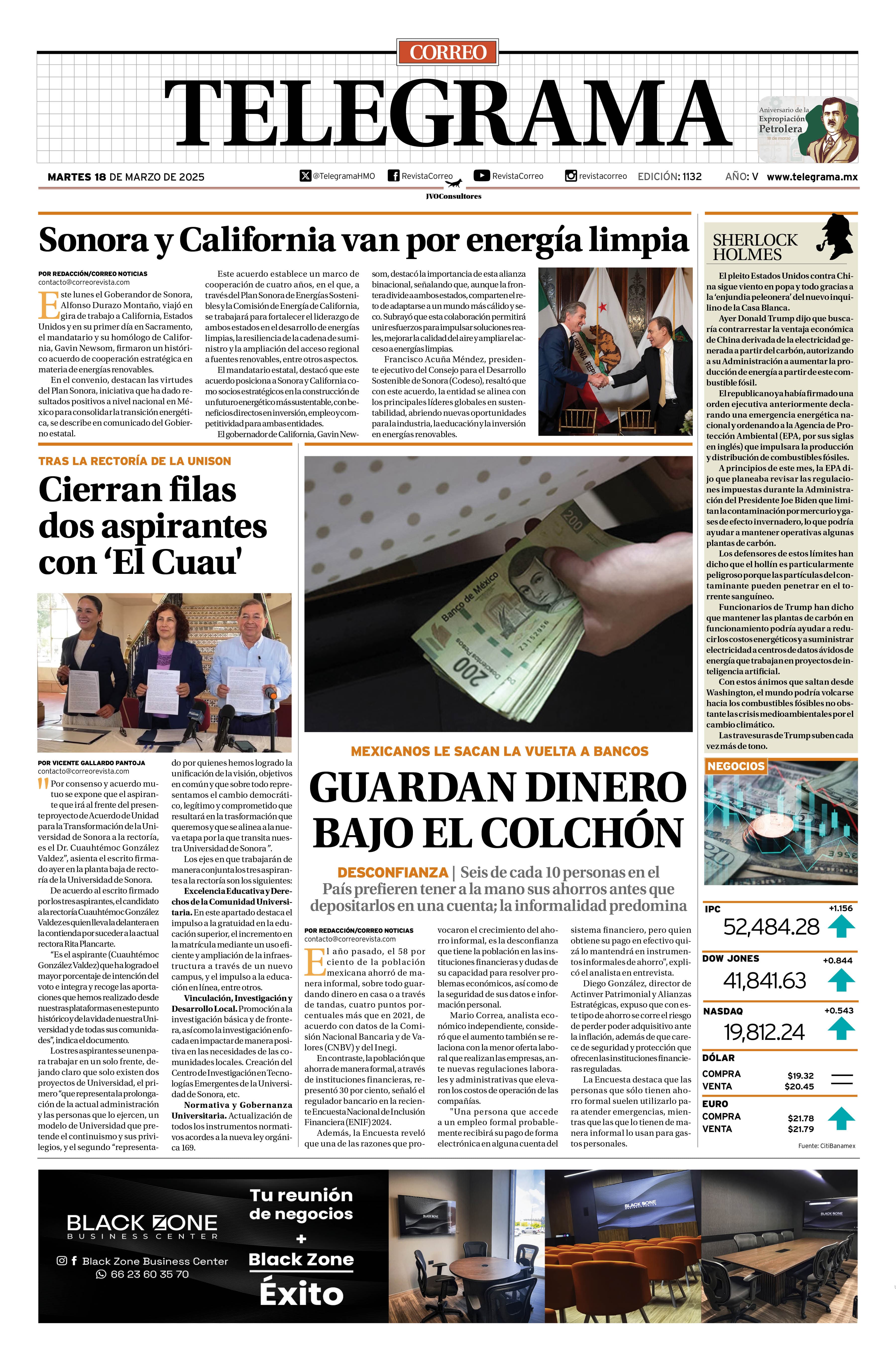 Portada de la edición TELEGRAMA 1132