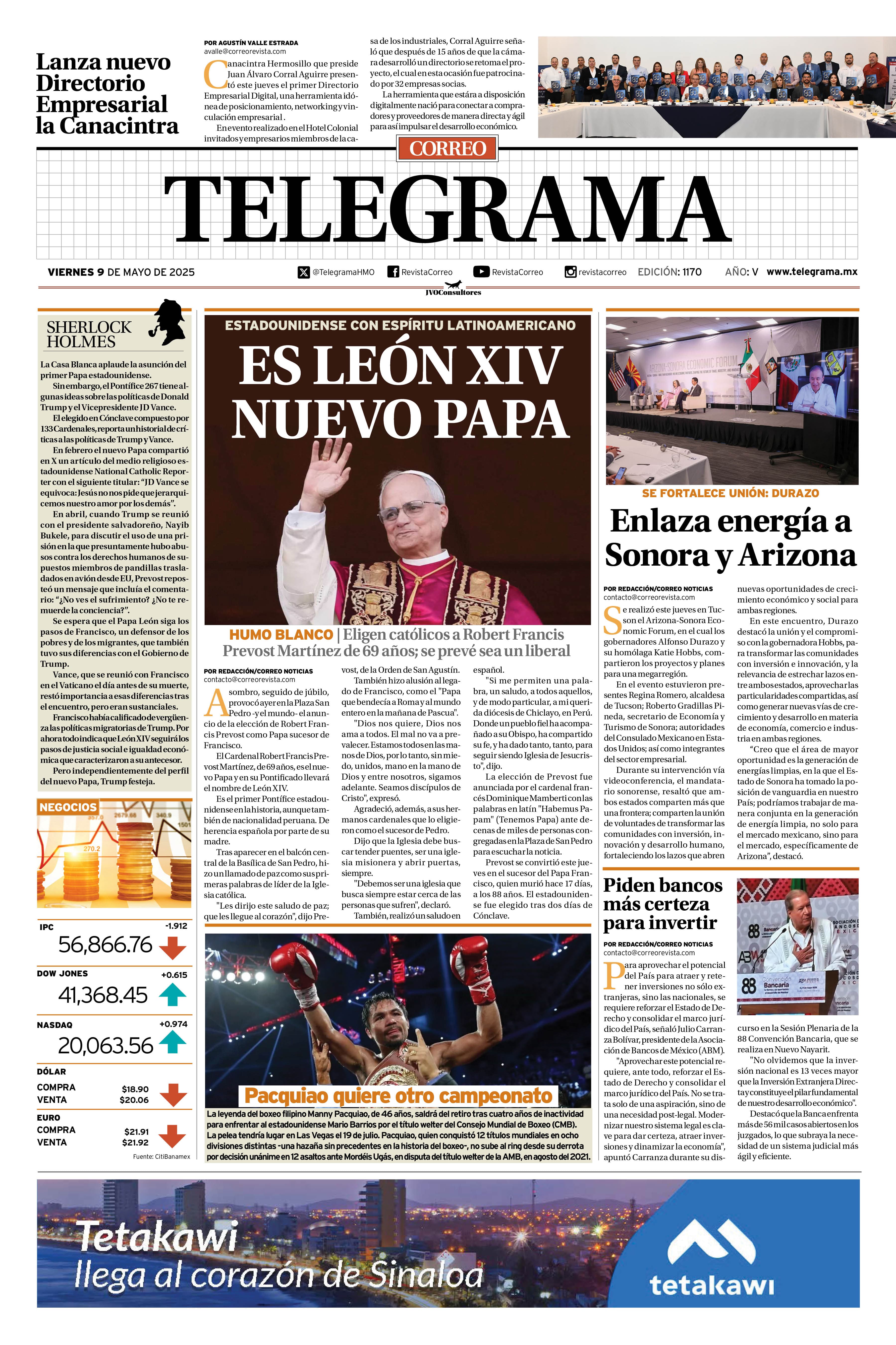 Portada de la edición TELEGRAMA 1170