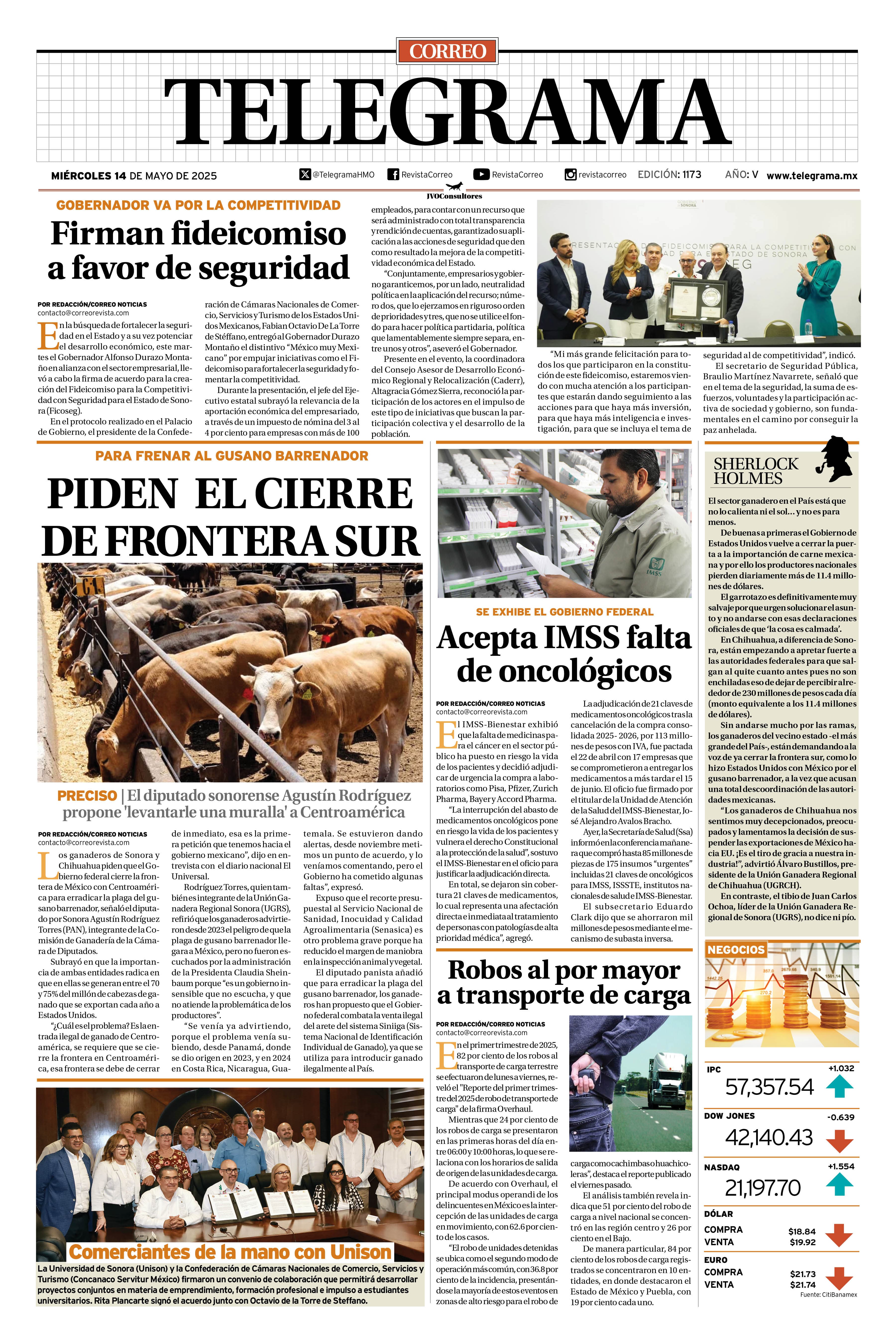 Portada de la edición TELEGRAMA 1173