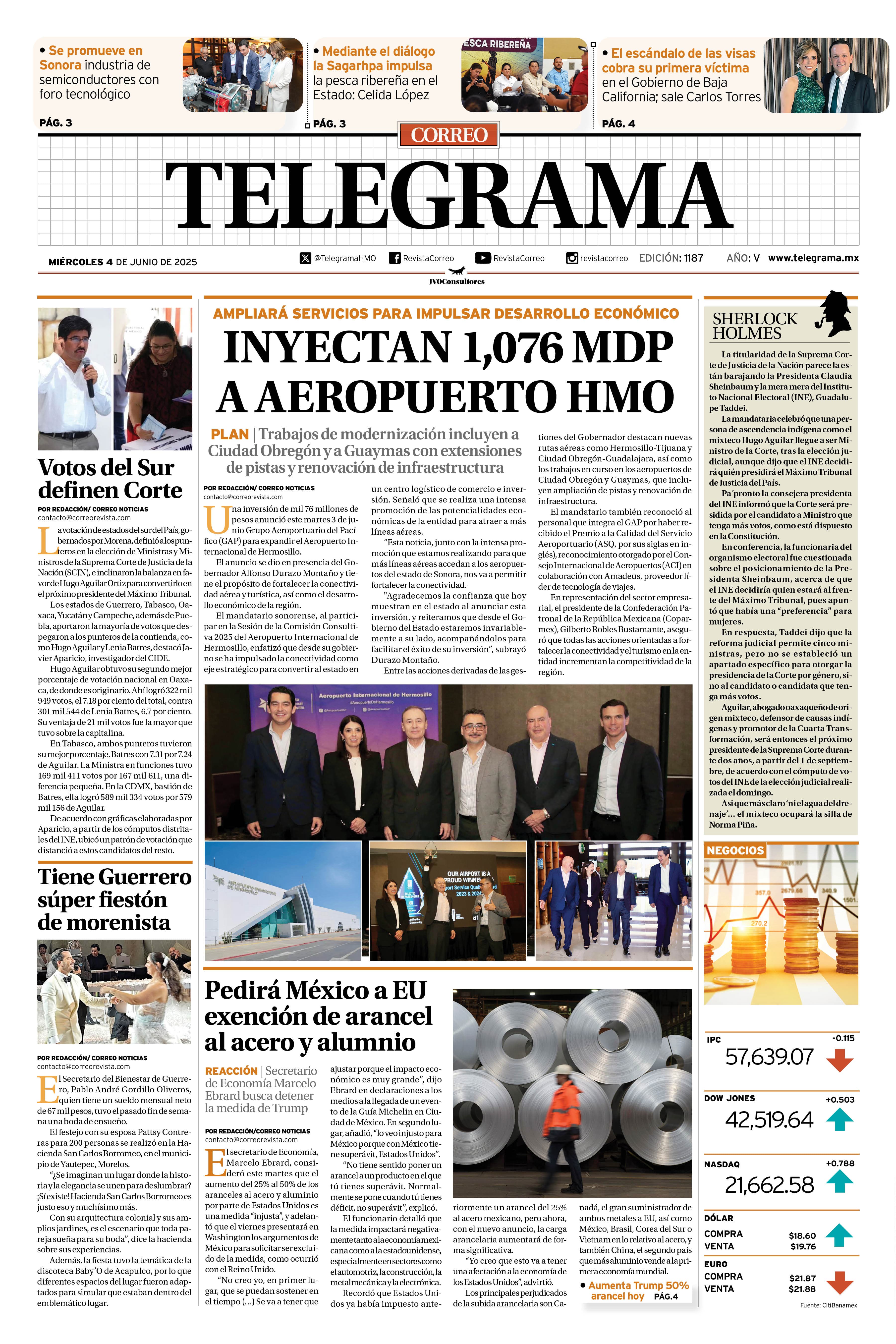 Portada de la edición TELEGRAMA 1188