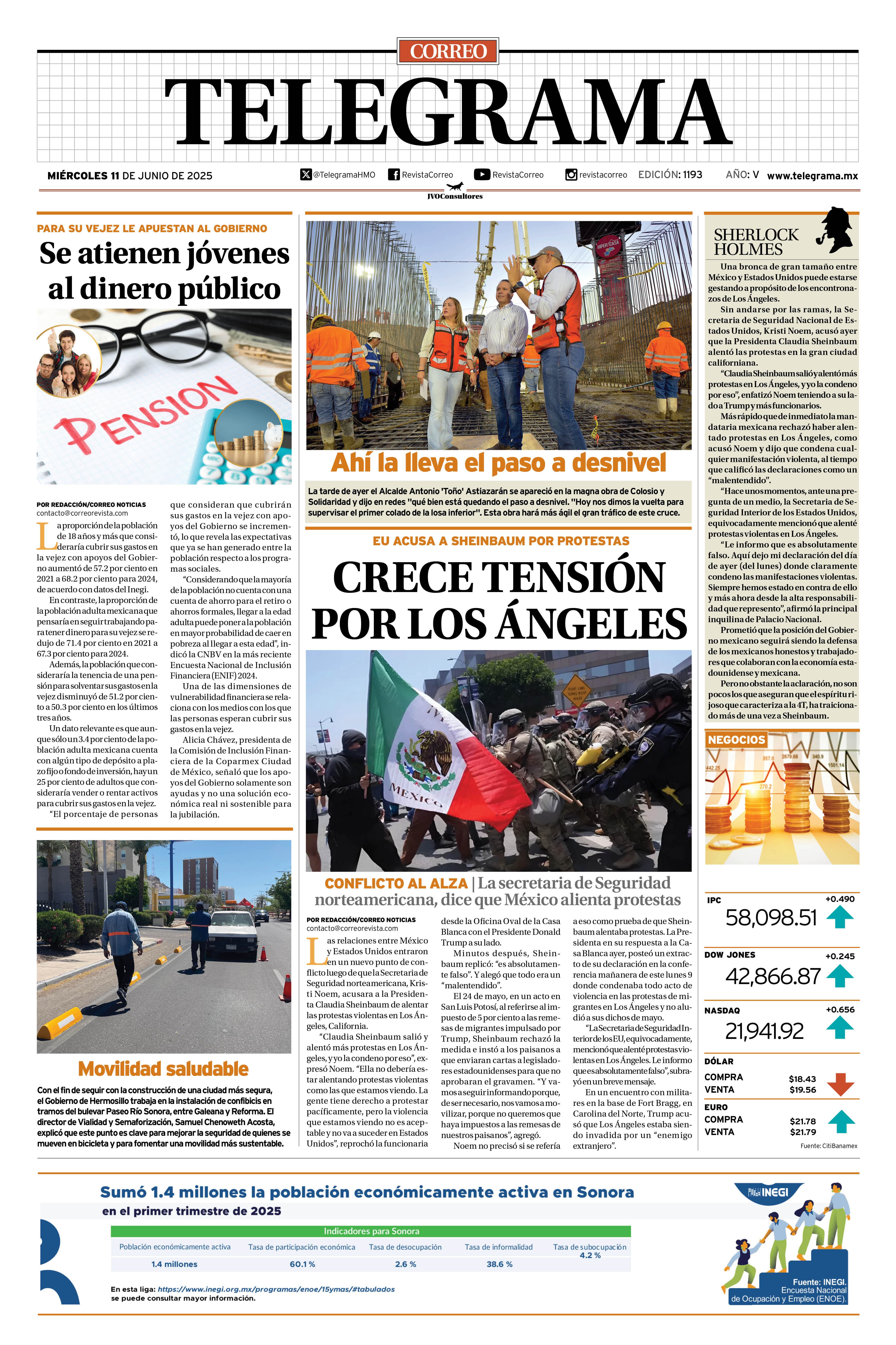 Portada de la edición TELEGRAMA 1193