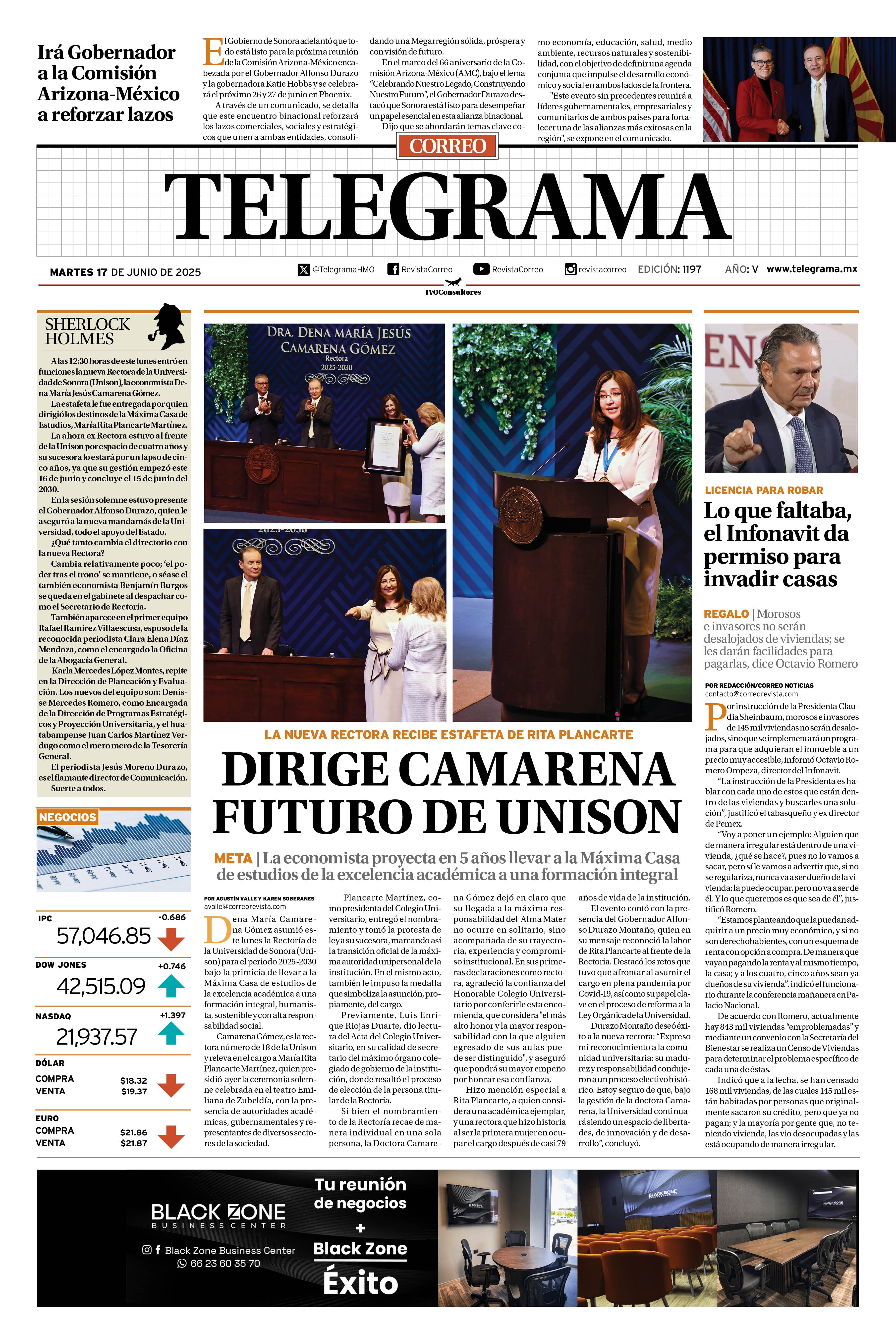 Portada de la edición TELEGRAMA 1197