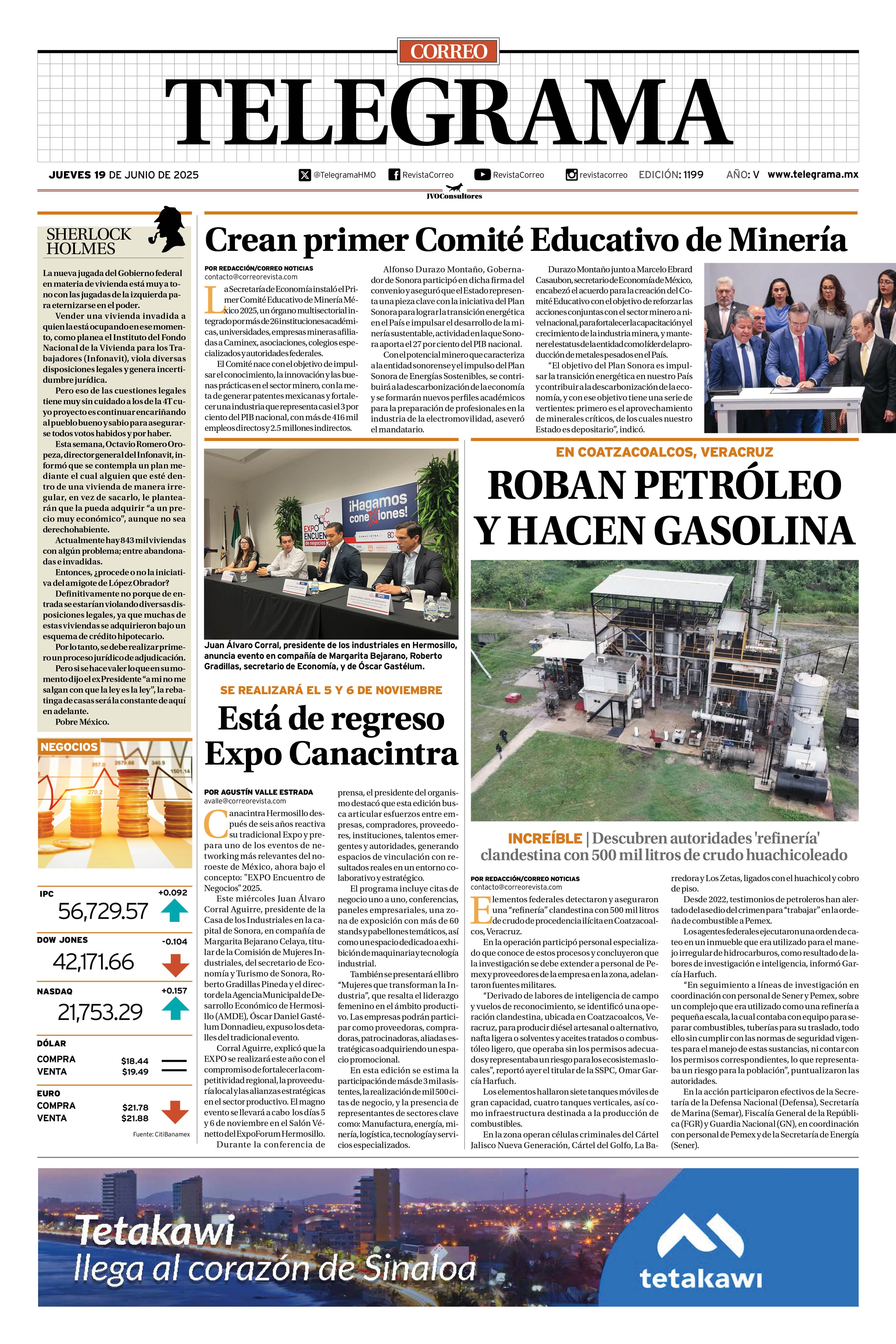 Portada de la edición TELEGRAMA 1199