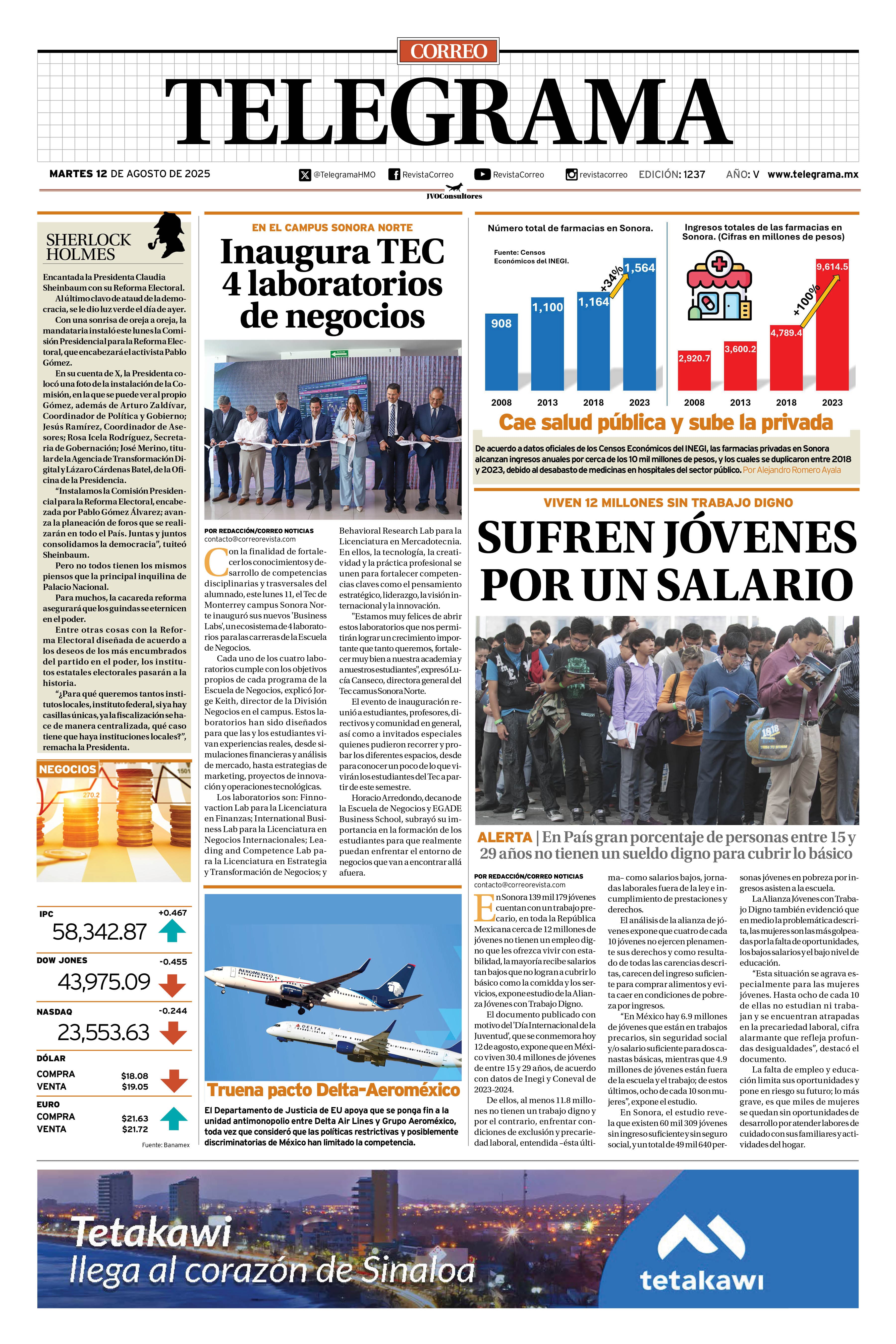 Portada de la edición TELEGRAMA 1237