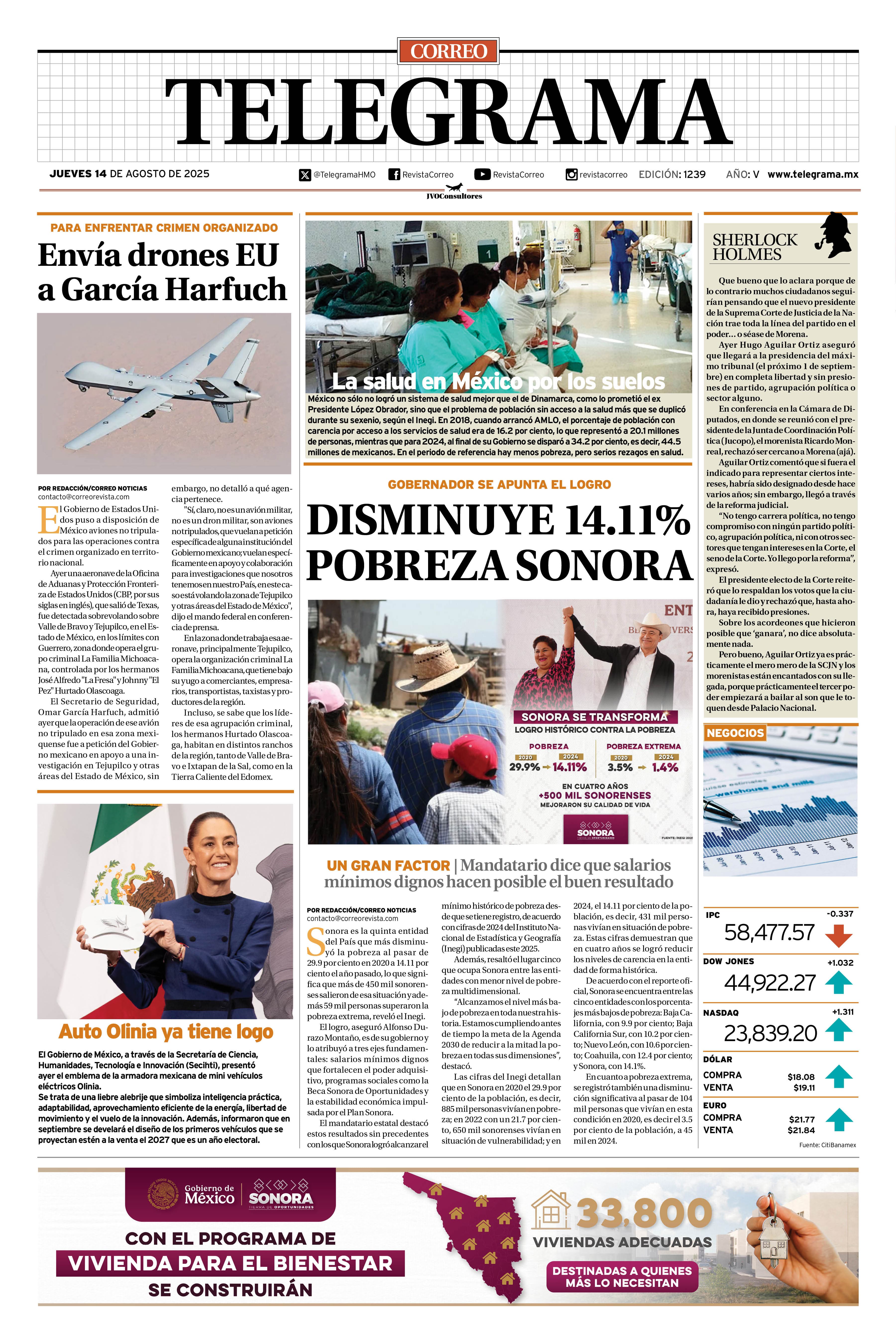 Portada de la edición TELEGRAMA 1239