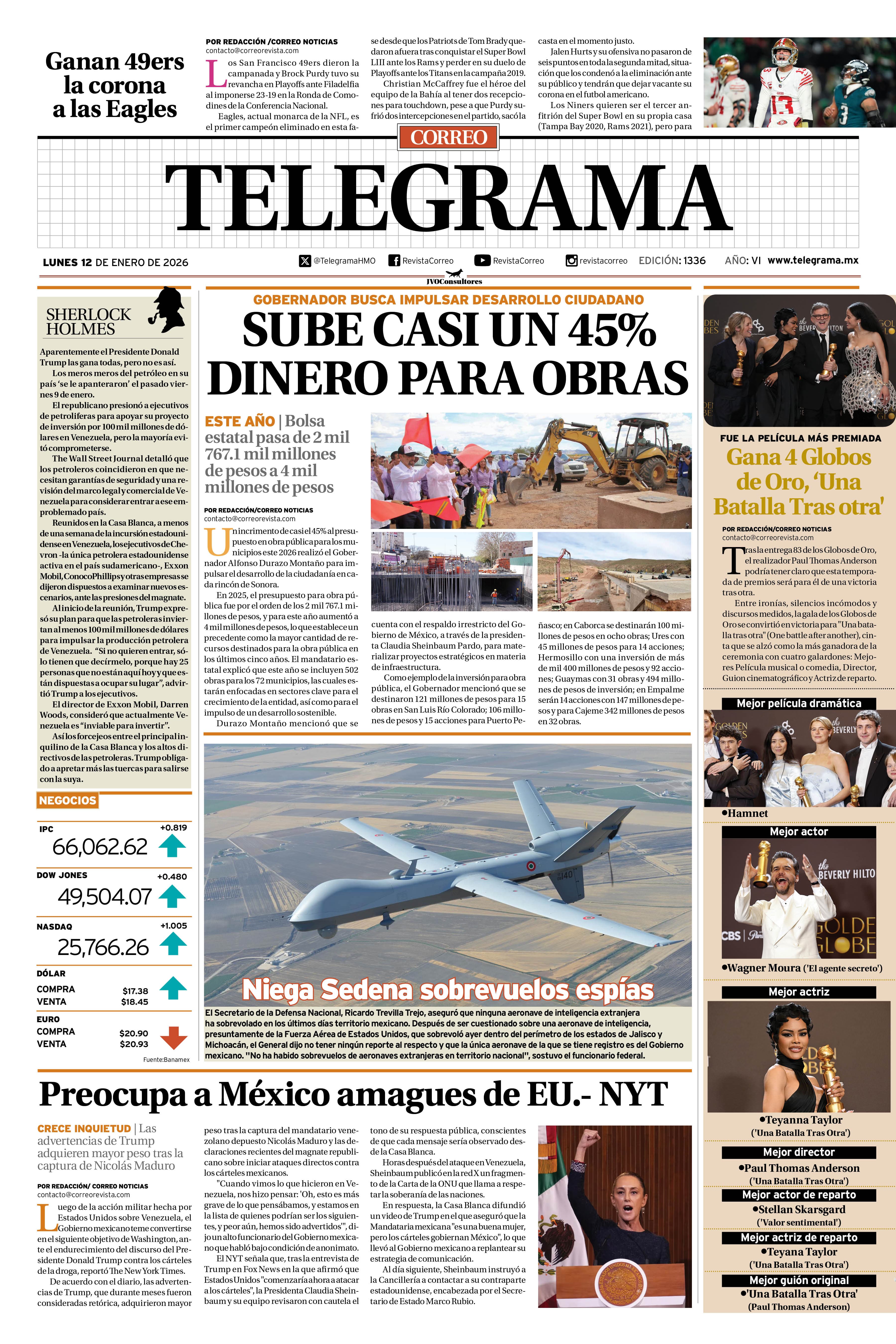 Portada de la edición TELEGRAMA 1336