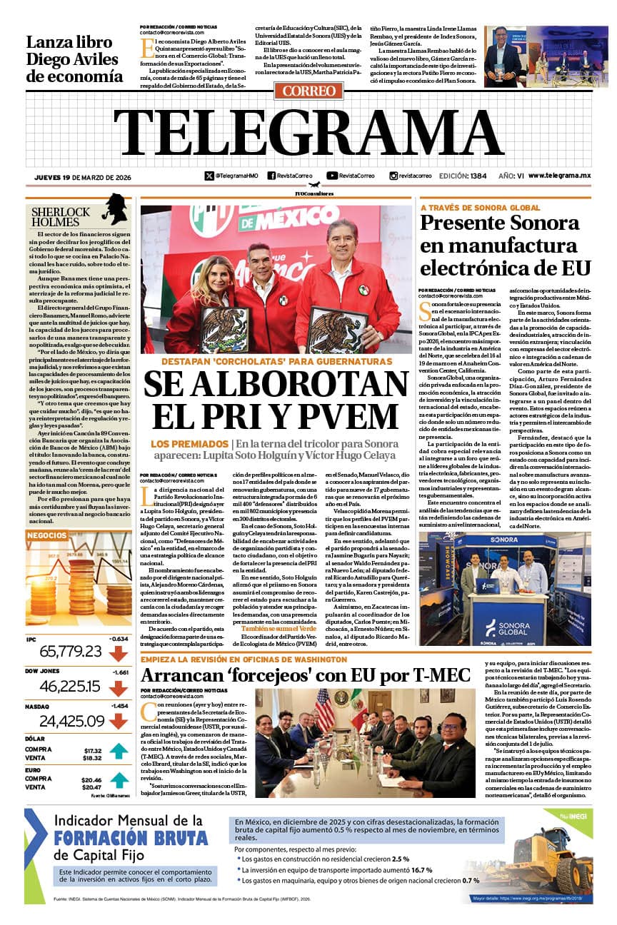 Portada de la edición TELEGRAMA 1384