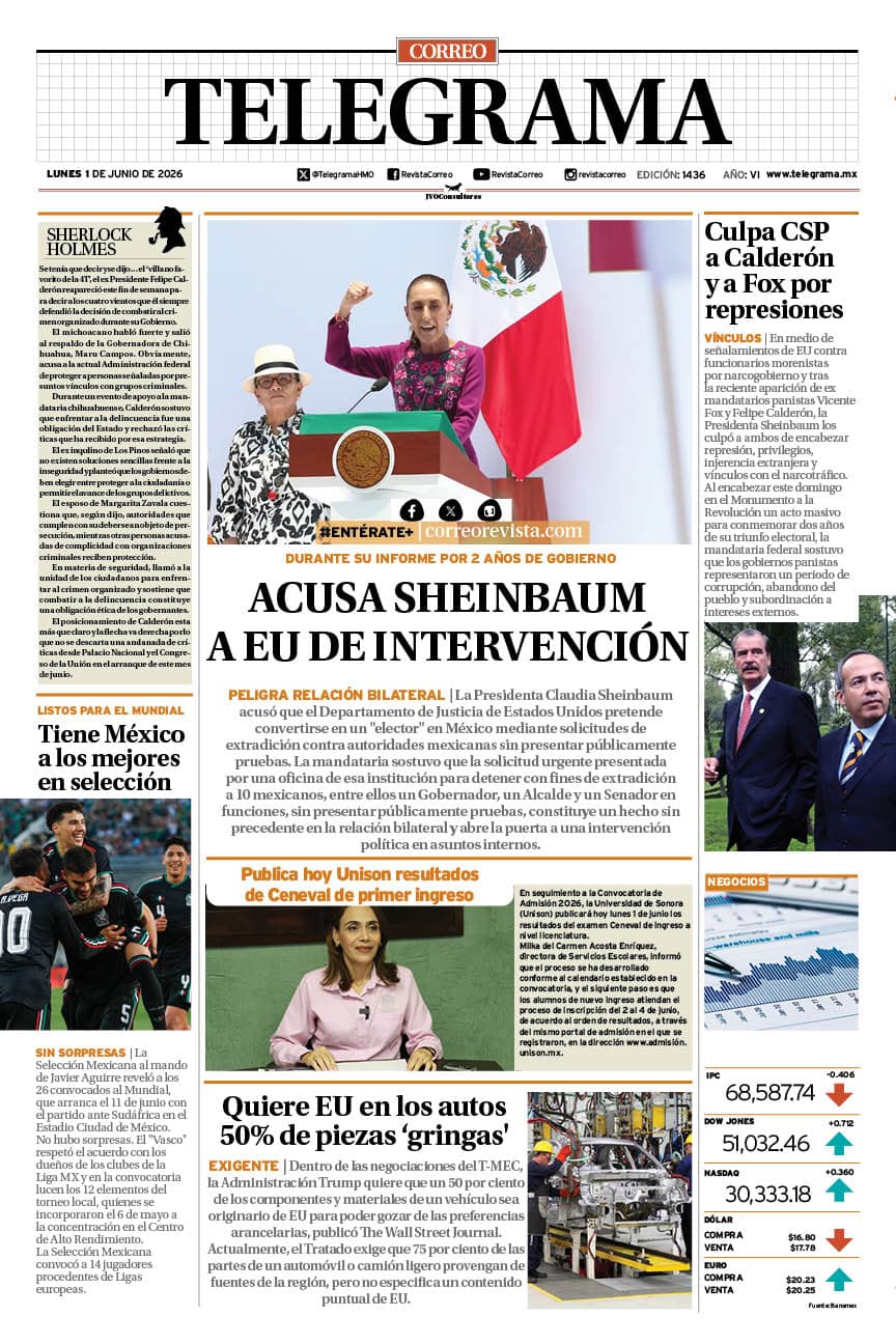 Portada de la edición TELEGRAMA 1436