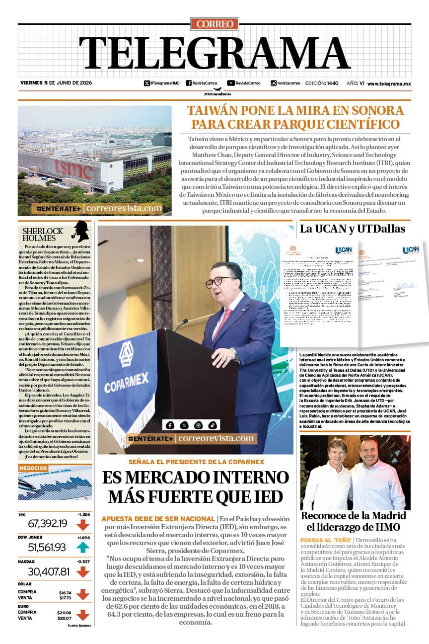 Portada de la edición TELEGRAMA 1440