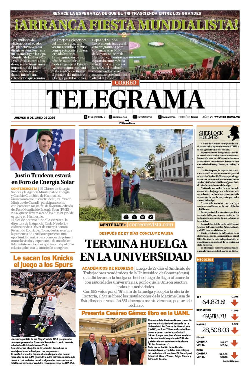 Portada de la edición TELEGRAMA 1444