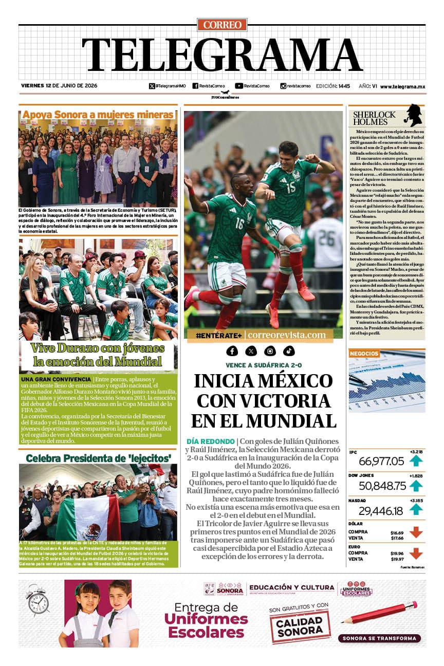 Portada de la edición TELEGRAMA 1445