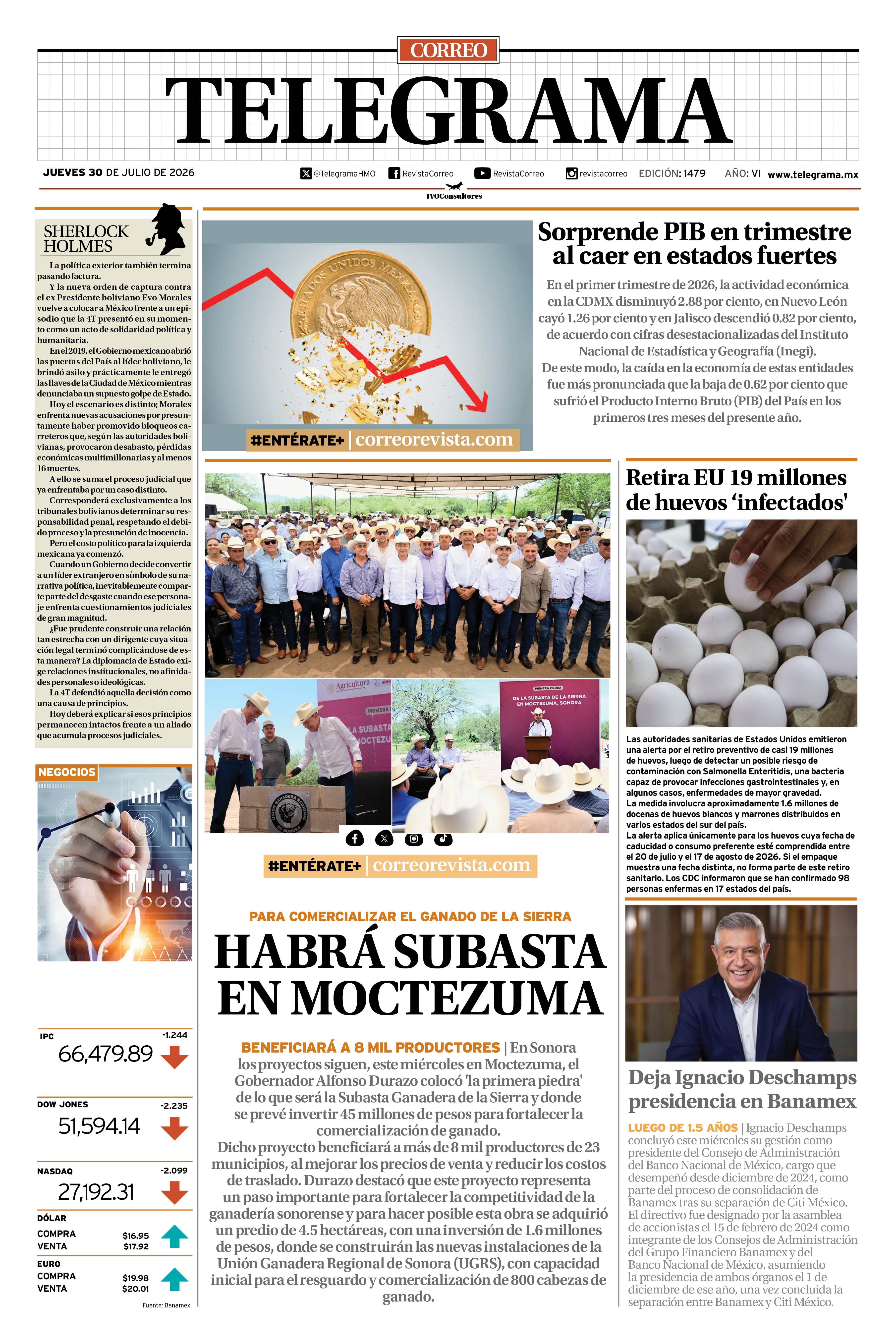 Portada de la edición TELEGRAMA 1479