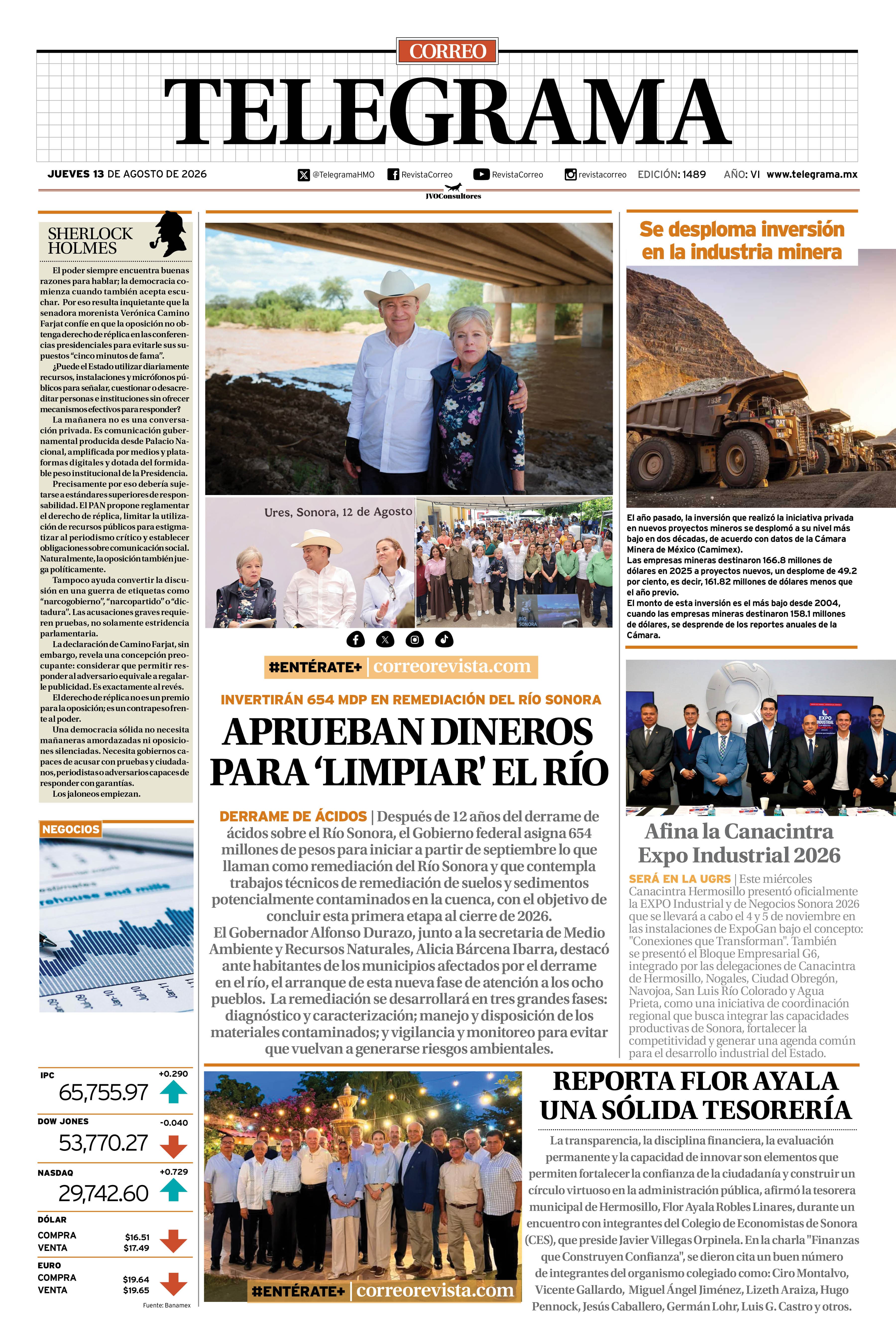 Portada de la edición TELEGRAMA 1489