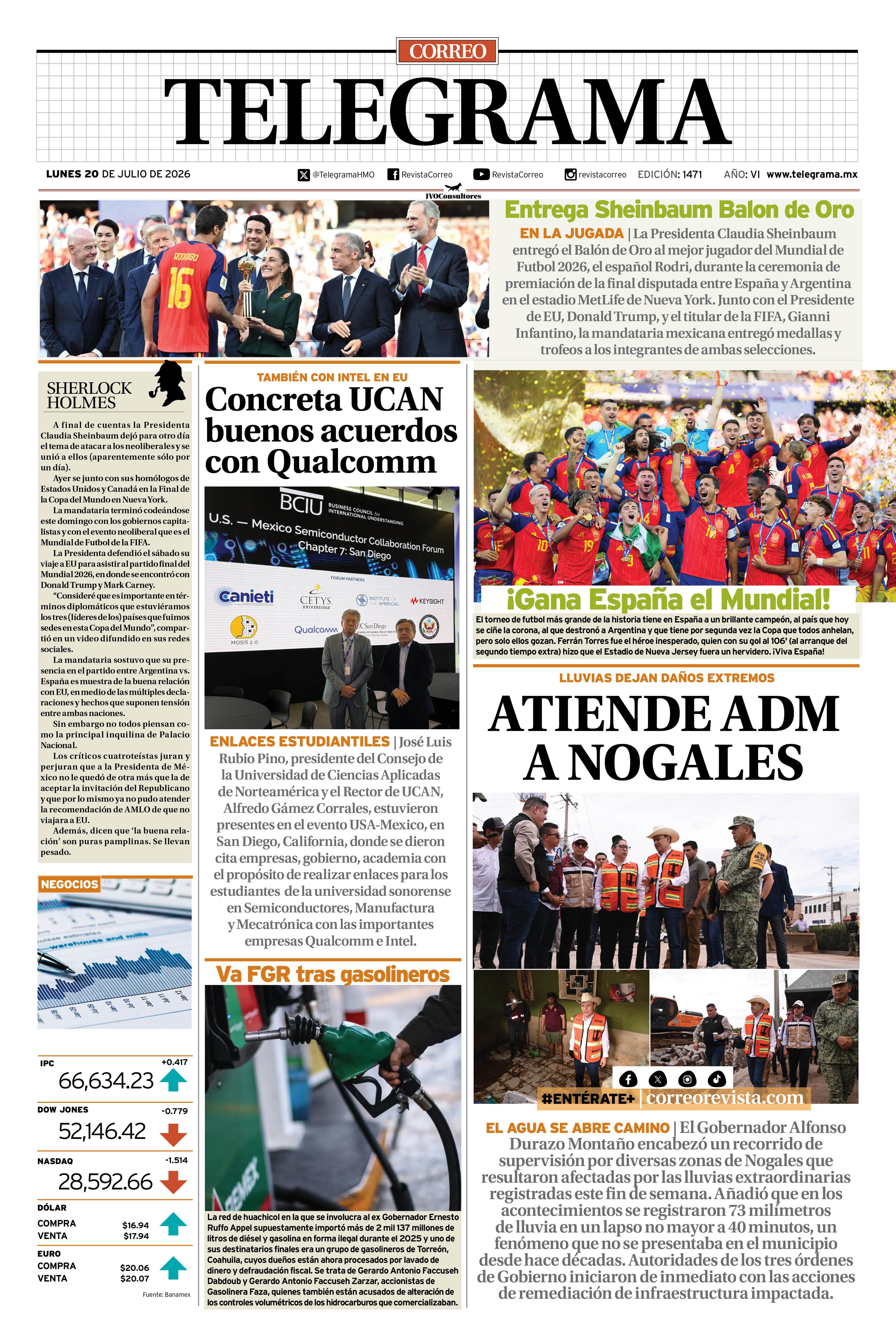 Portada de la edición TELEGRAMA 1471