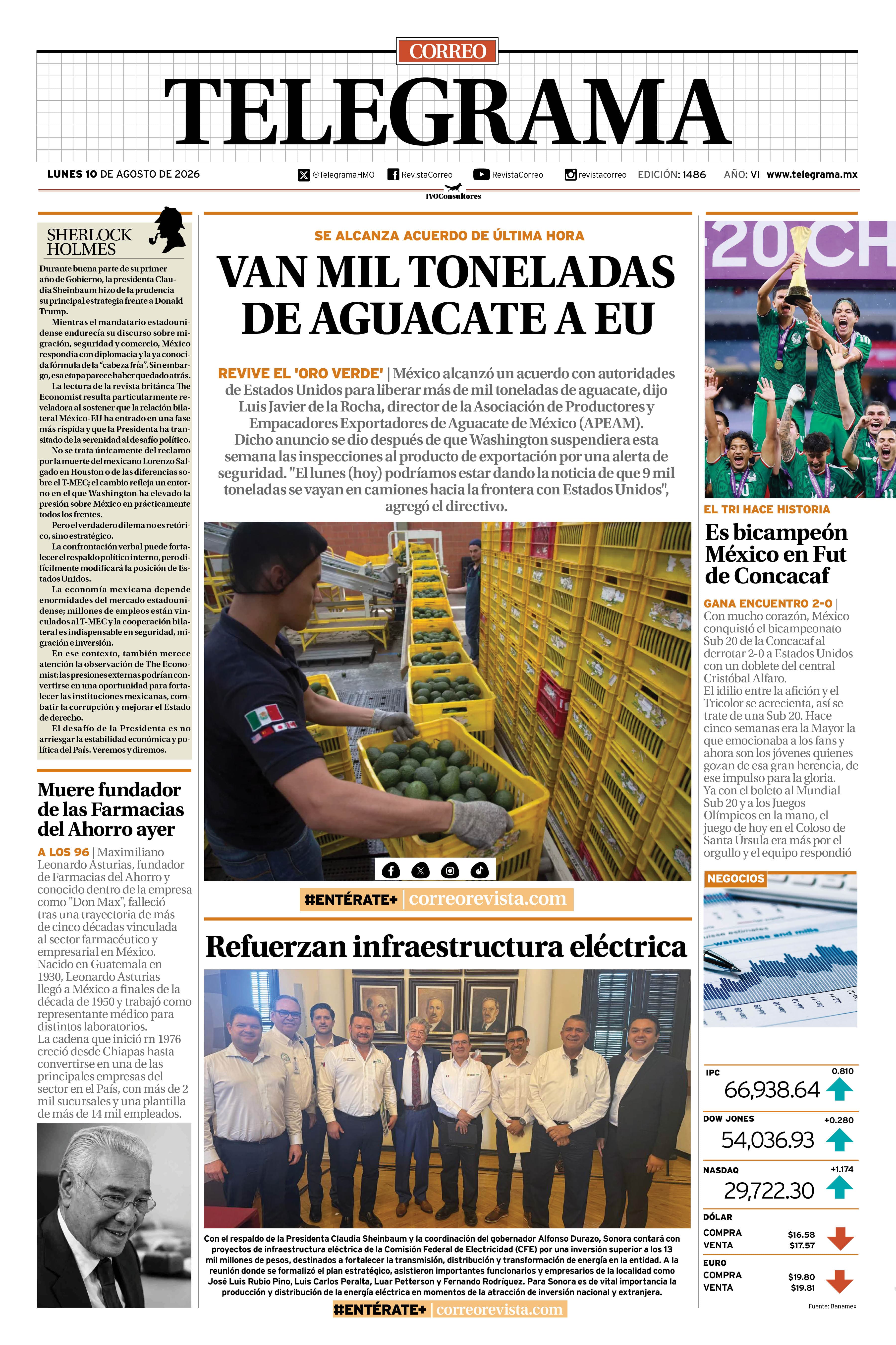 Portada de la edición TELEGRAMA 1486